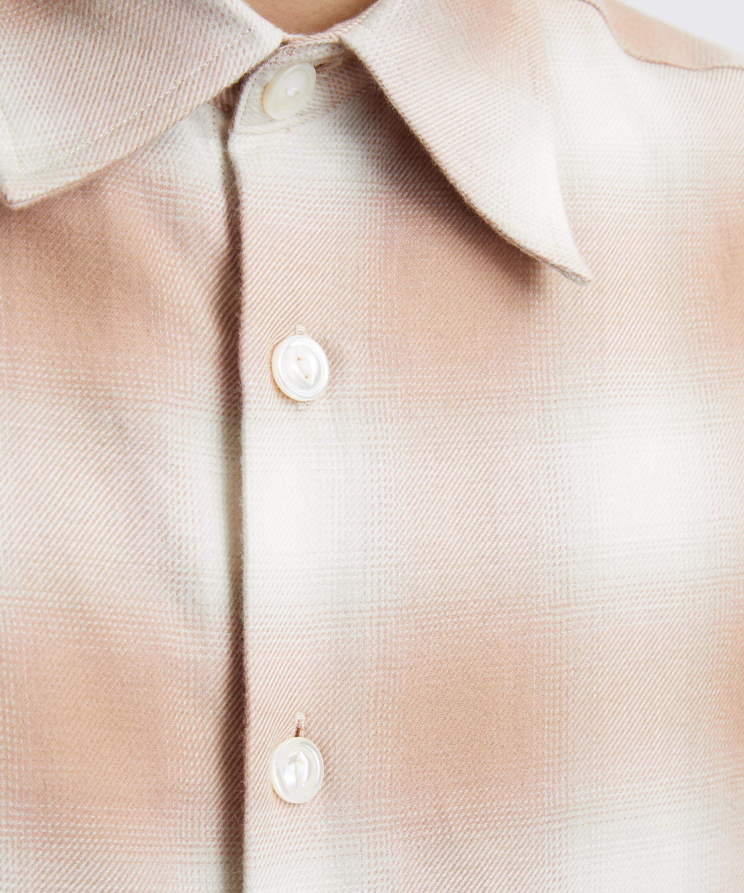 Aaron Levine - Coral Shadow Flannel Shirt  image number 4