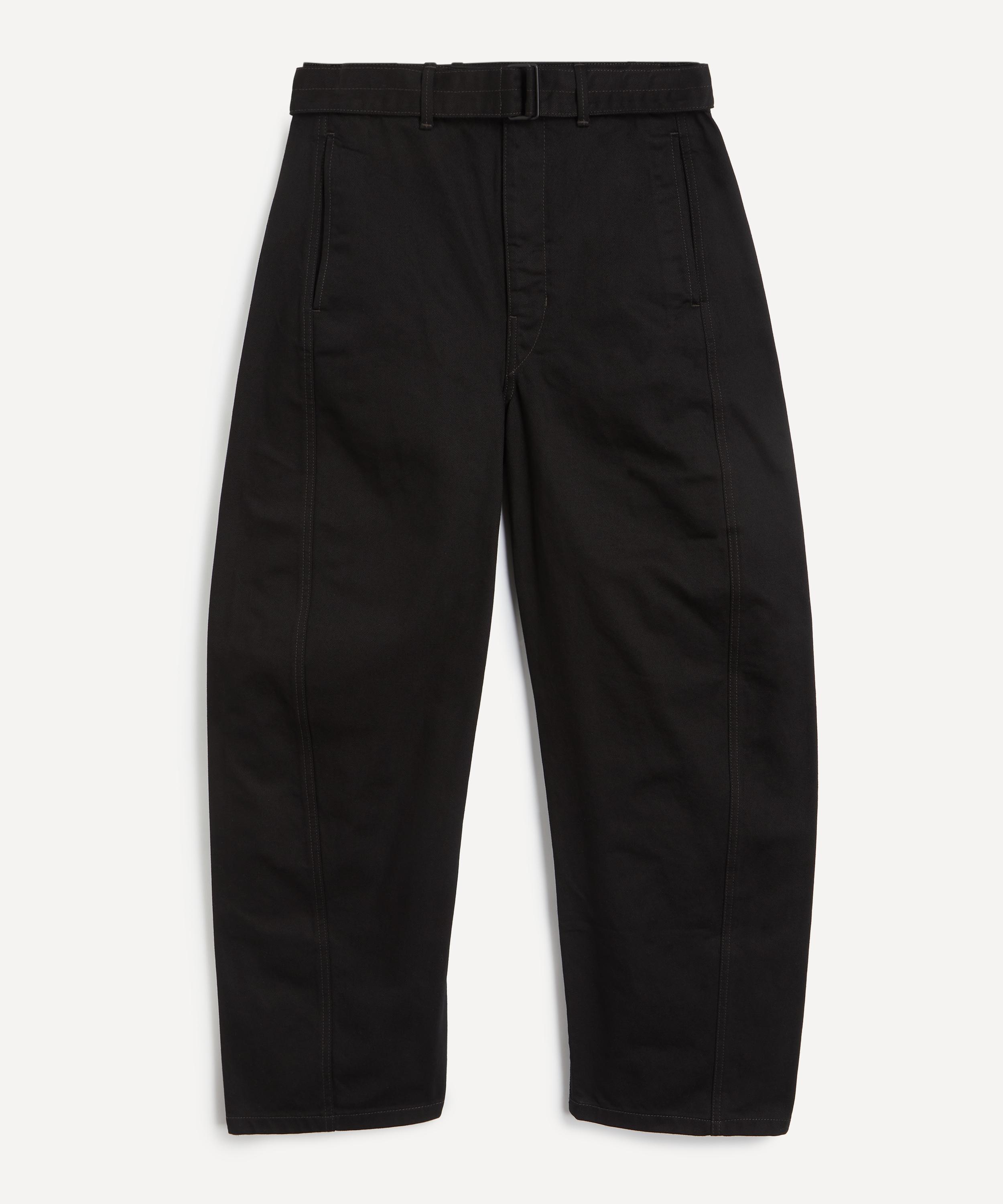 Lemaire - Black Twisted Belted Trousers image number 0