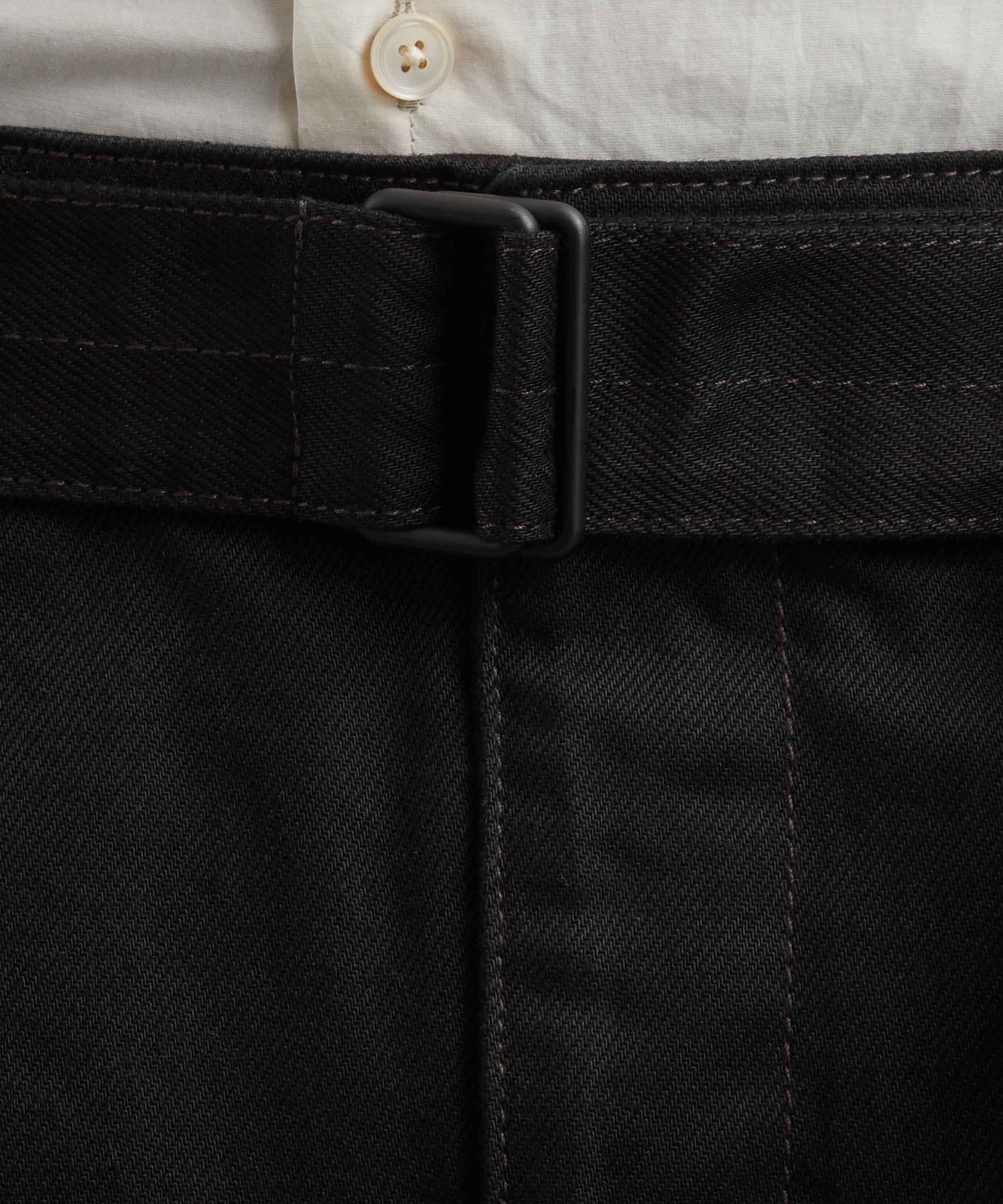 Lemaire - Black Twisted Belted Trousers image number 4