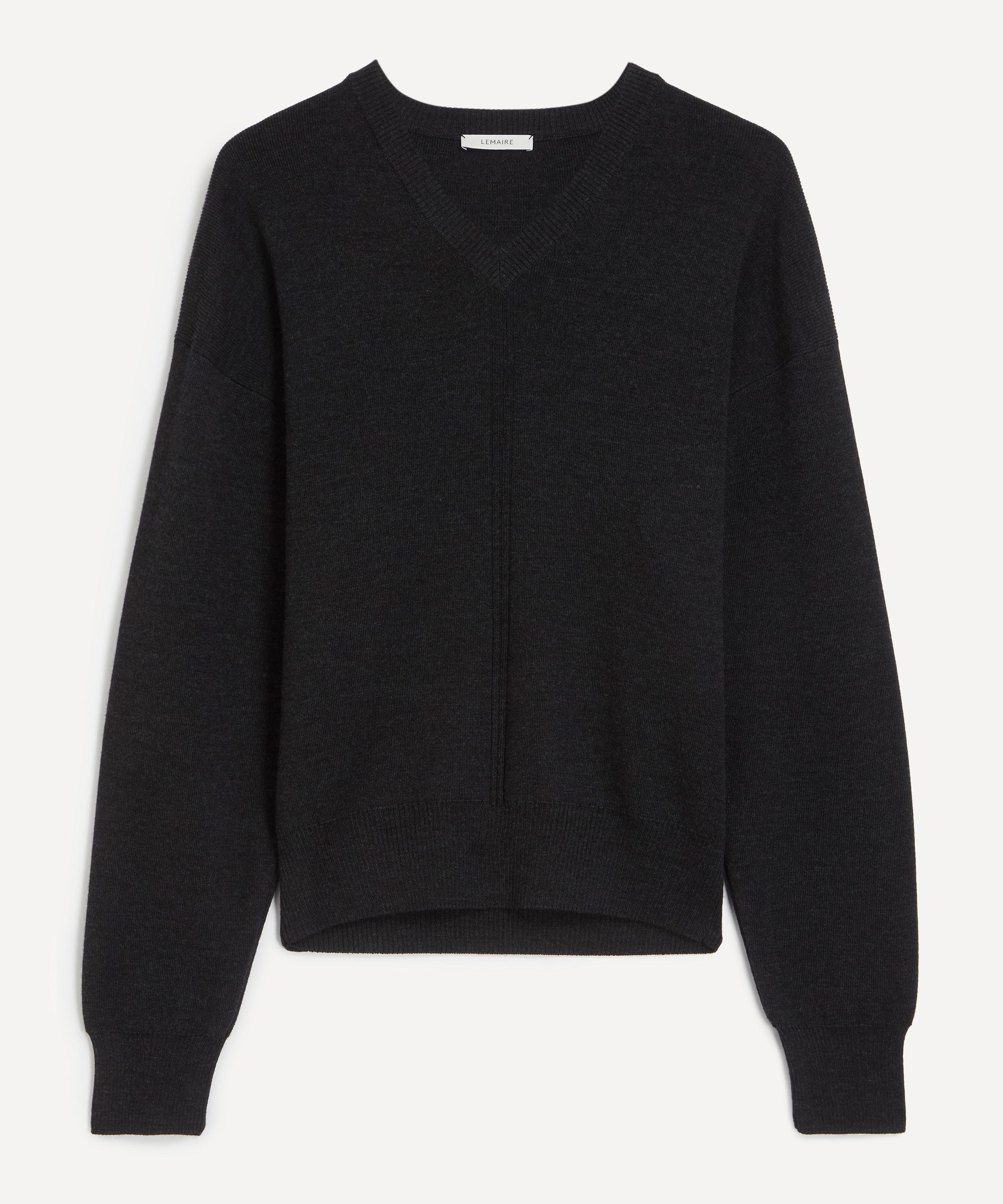 Lemaire - Boxy V-Neck Jumper image number 0