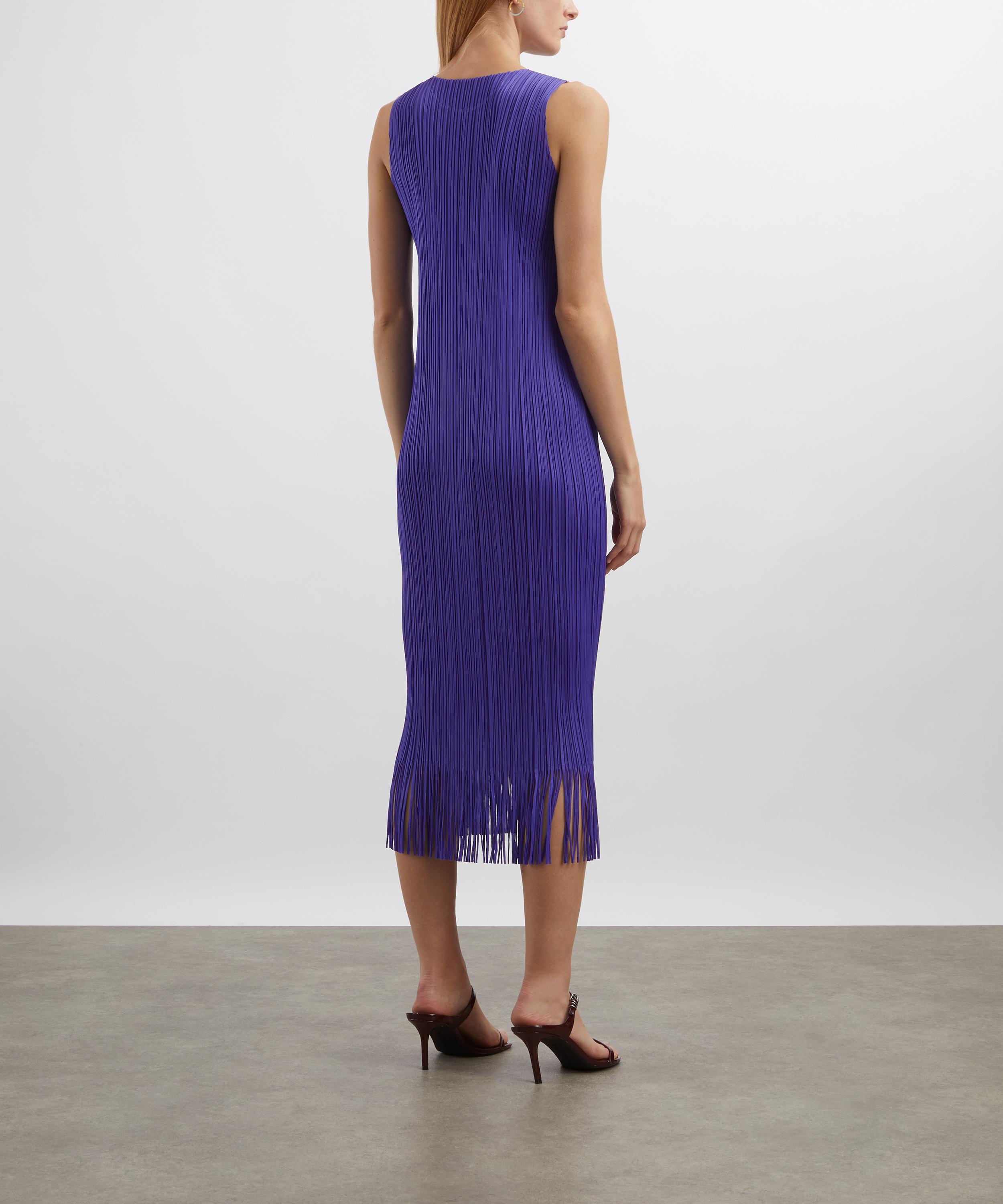 Pleats Please Issey Miyake - WAVE Purple Pleated Midi Dress image number 3