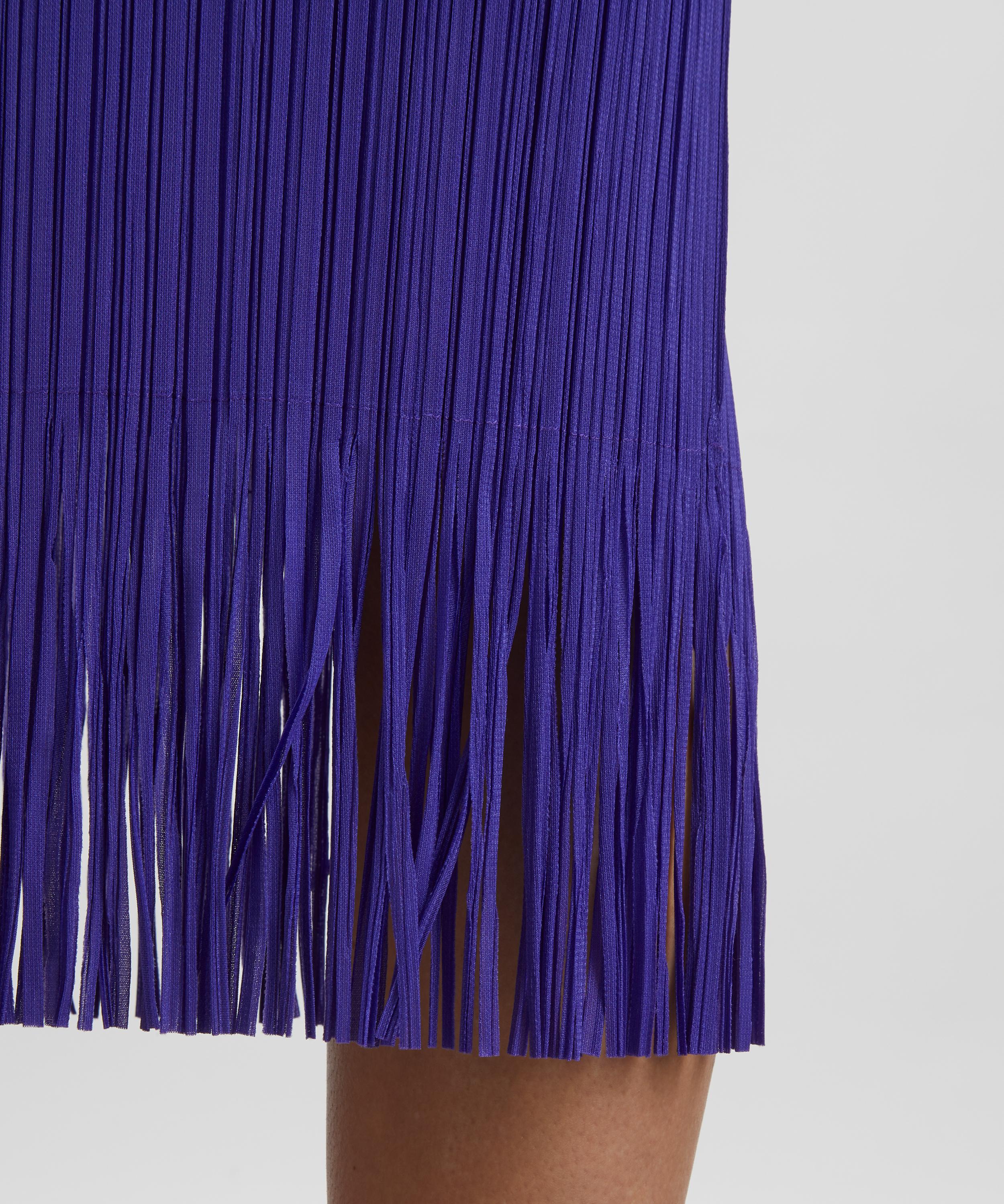 Pleats Please Issey Miyake - WAVE Purple Pleated Midi Dress image number 4