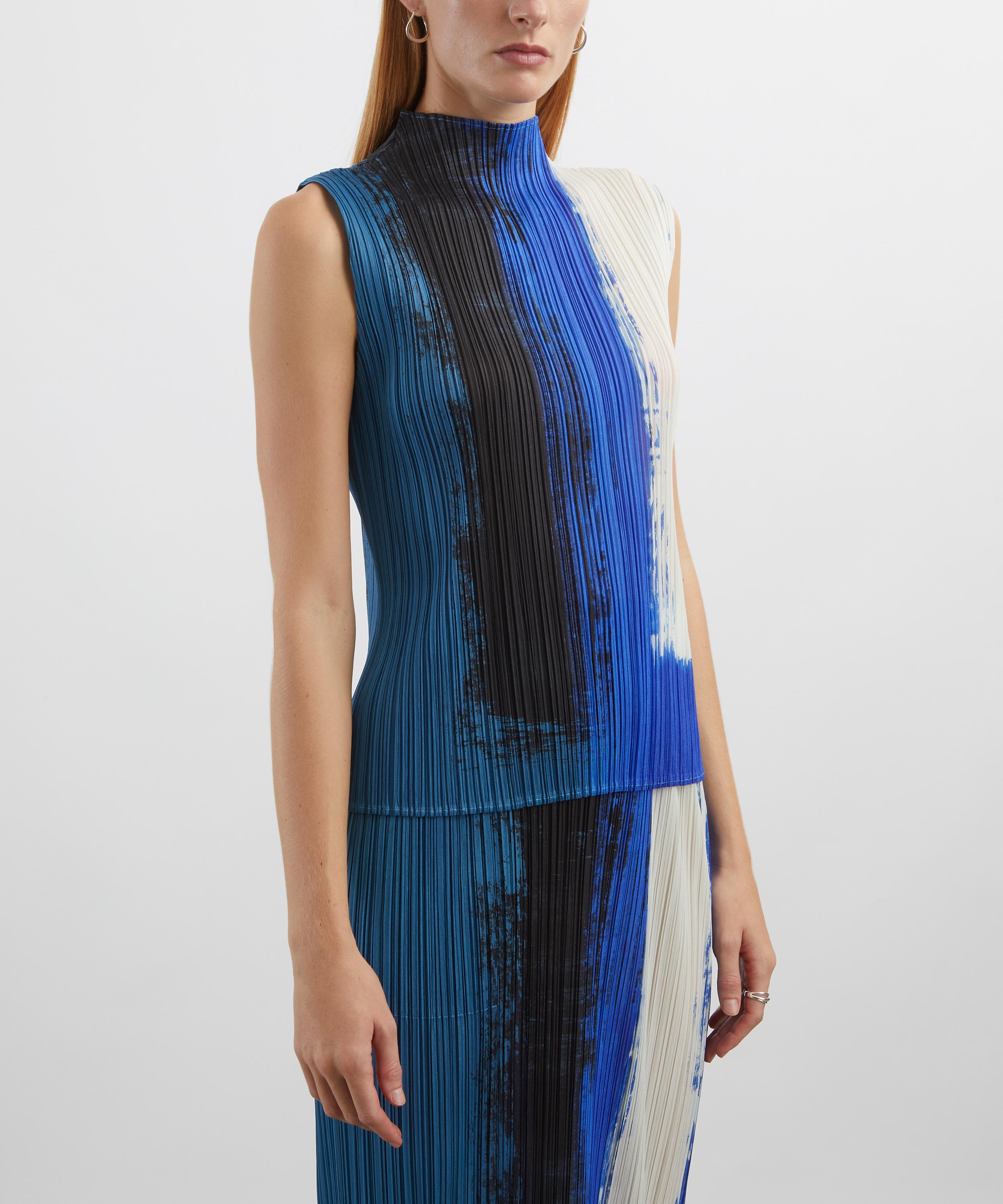 Pleats Please Issey Miyake - JUMP Blue Pleated Top image number 2