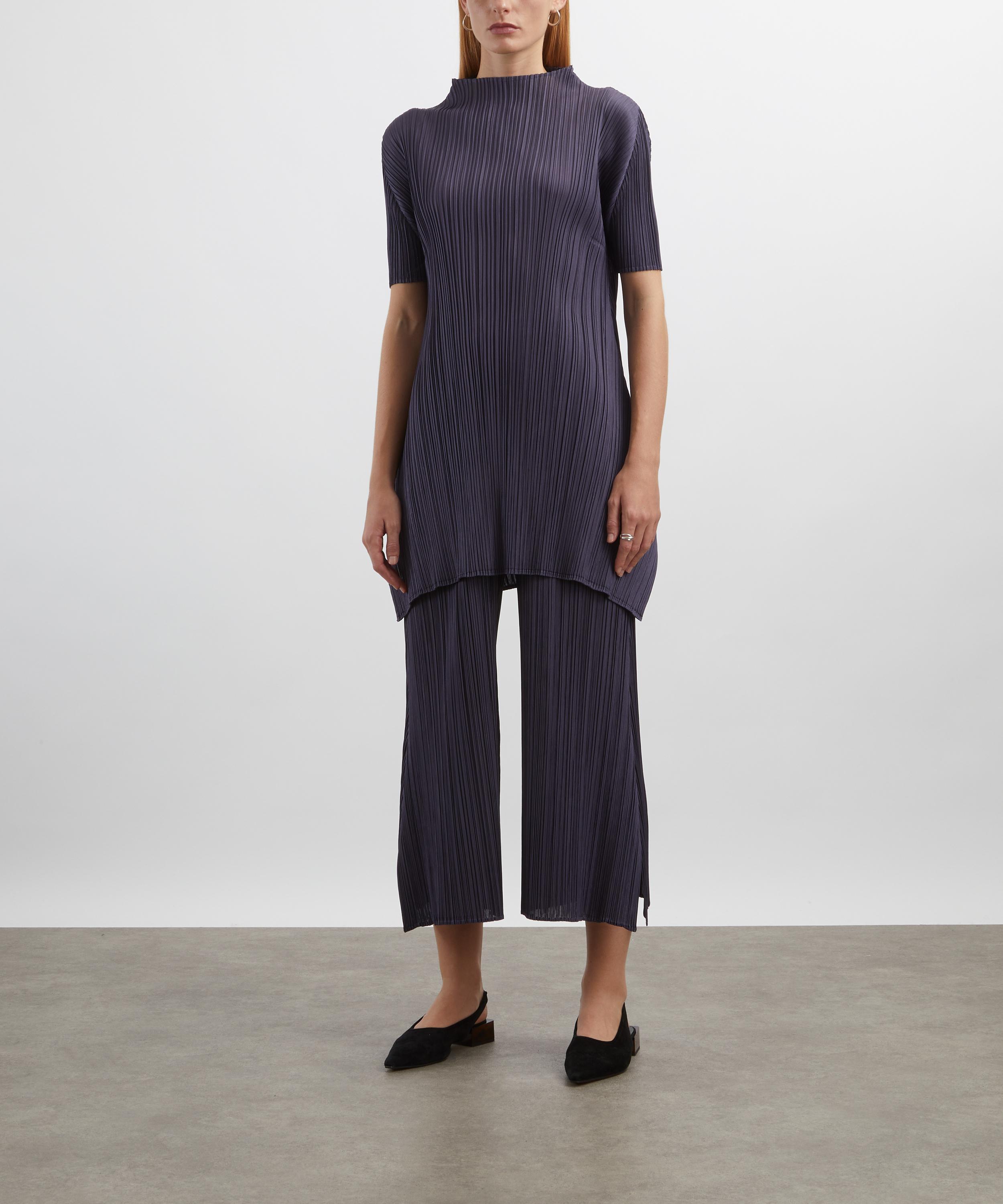 Pleats Please Issey Miyake - MONTHLY COLOURS: JULY Dark Grey Pleated Tunic image number 1