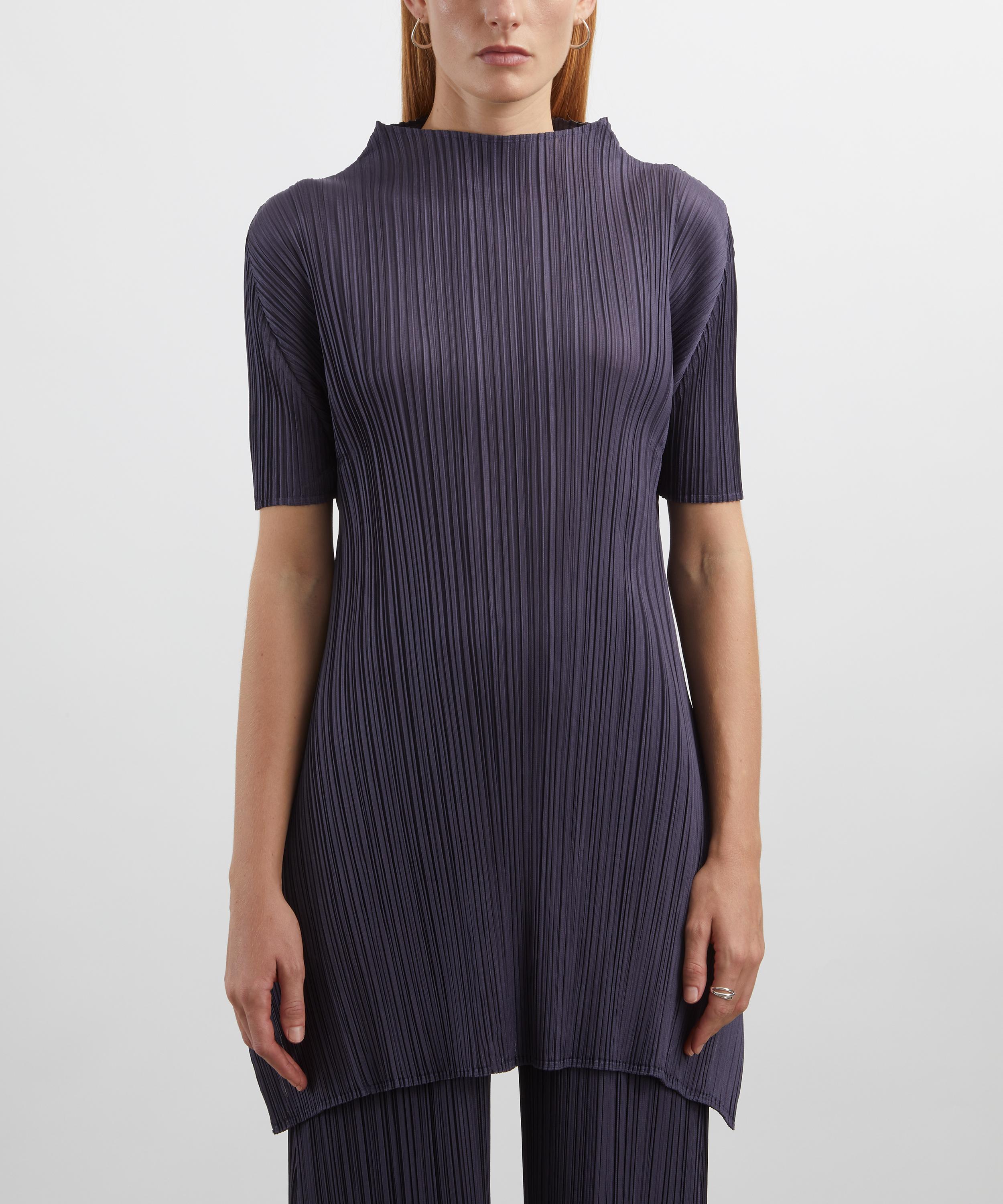 Pleats Please Issey Miyake - MONTHLY COLOURS: JULY Dark Grey Pleated Tunic image number 2