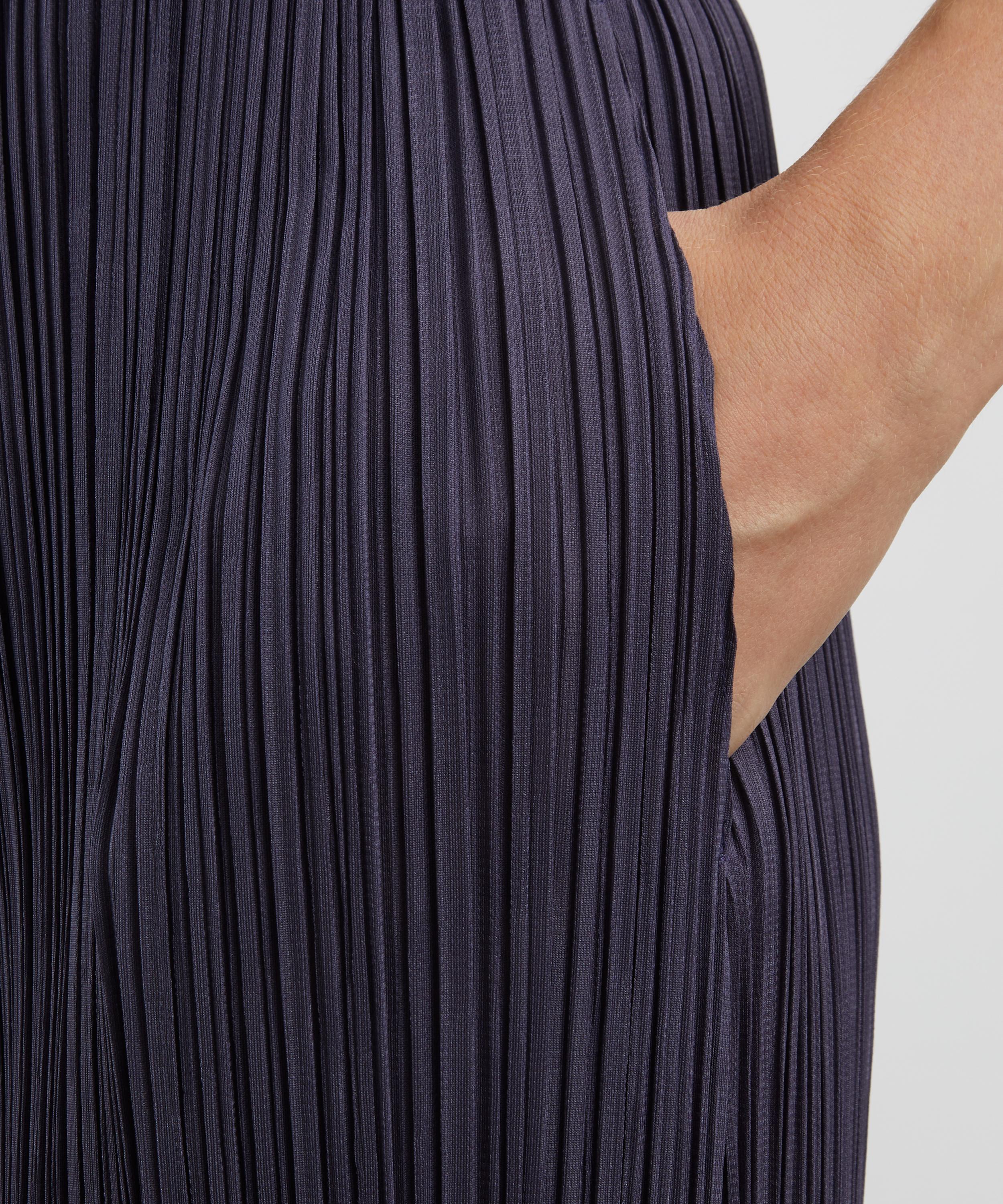 Pleats Please Issey Miyake - MONTHLY COLOURS: JULY Dark Grey Pleated Trousers image number 4