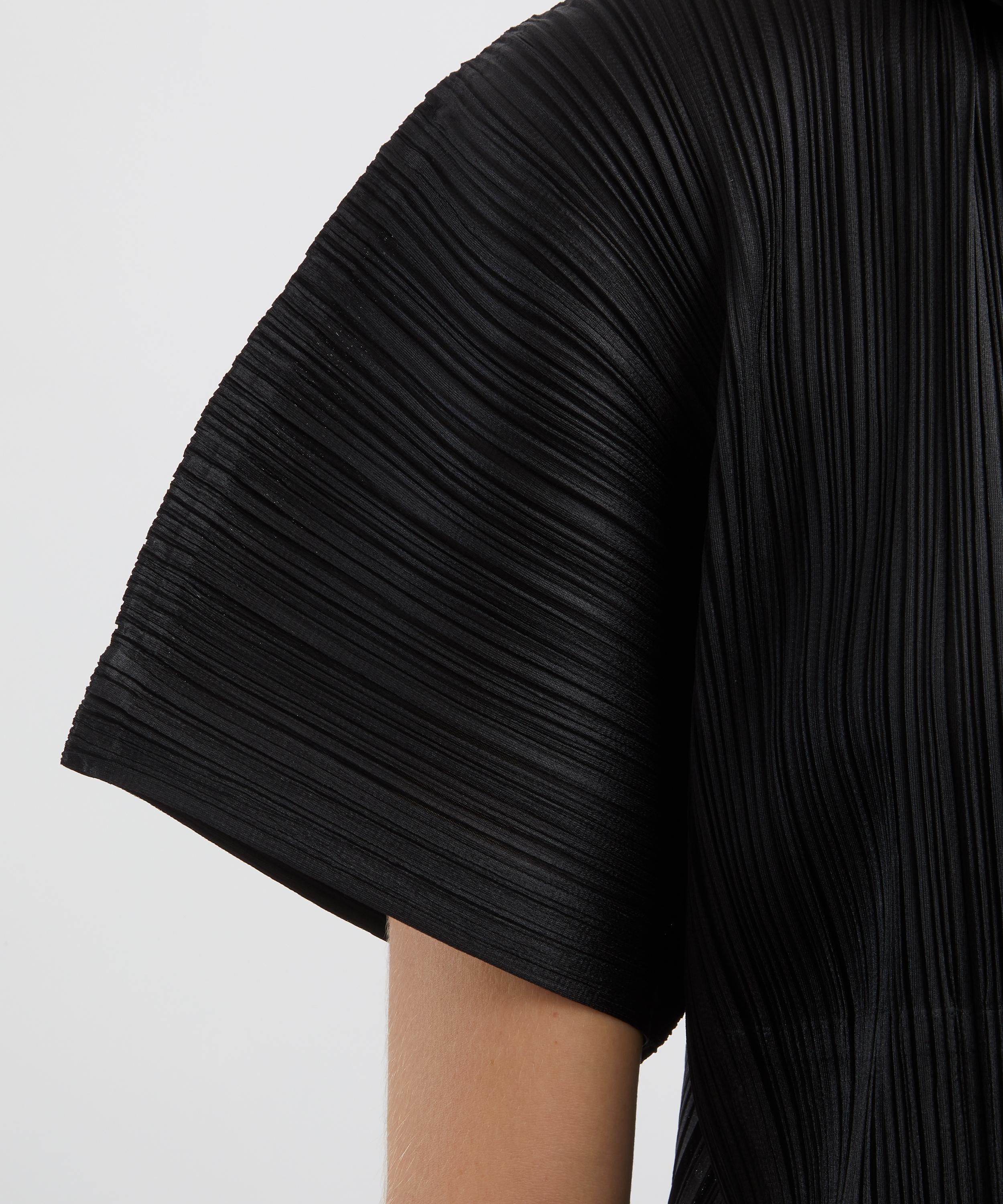 Pleats Please Issey Miyake - MONTHLY COLOURS: AUGUST Black Pleated Hooded Top image number 4