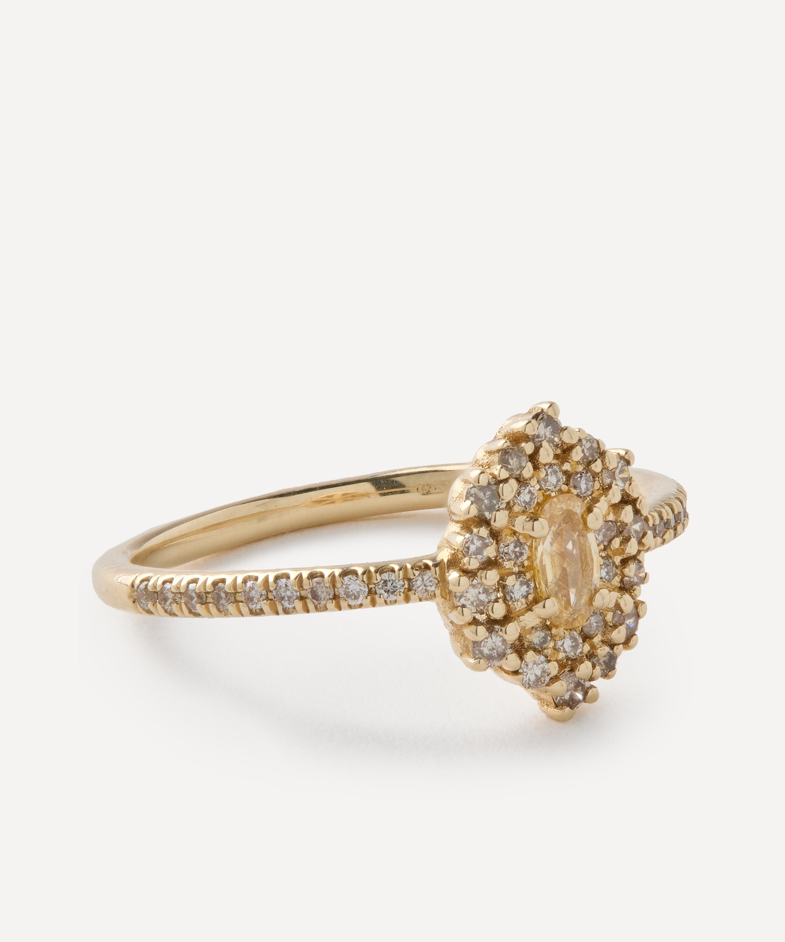 Suzanne Kalan - 14ct Gold One-of-a-Kind Yellow Diamond Ring image number 1