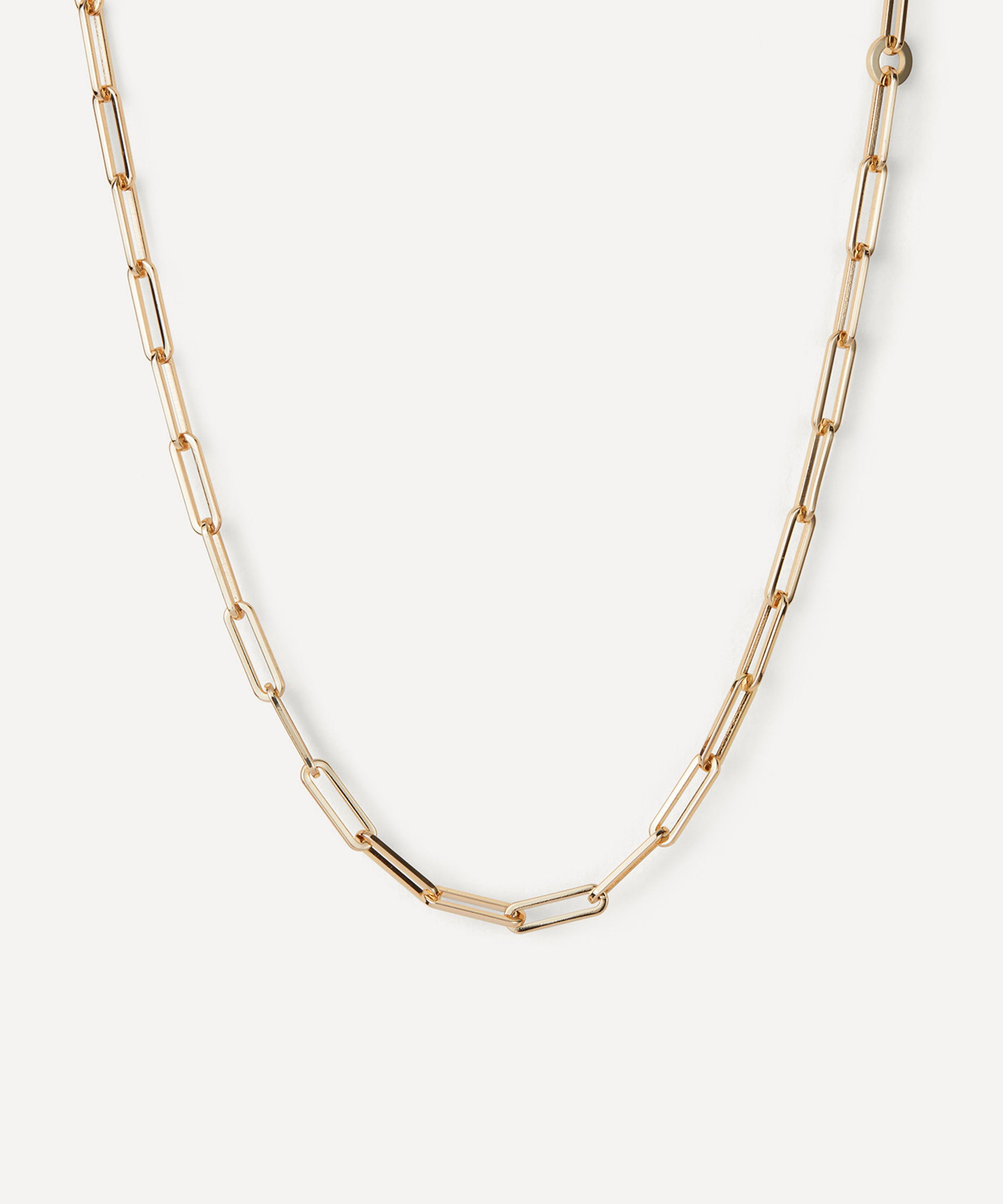 JENNY BIRD - Gold-Plated Andi Slim Paperclip Chain Necklace image number 0