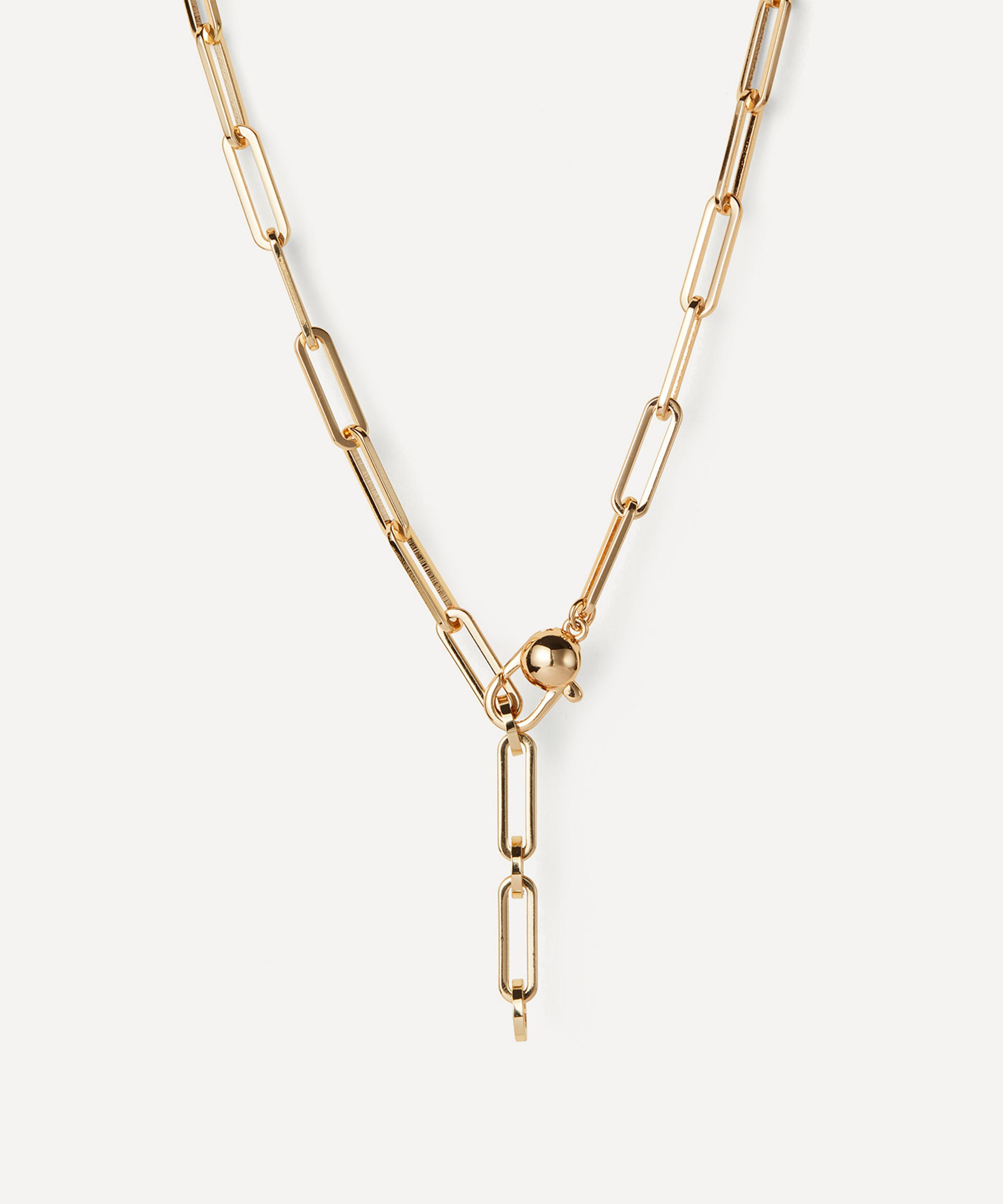 JENNY BIRD - Gold-Plated Andi Slim Paperclip Chain Necklace image number 2