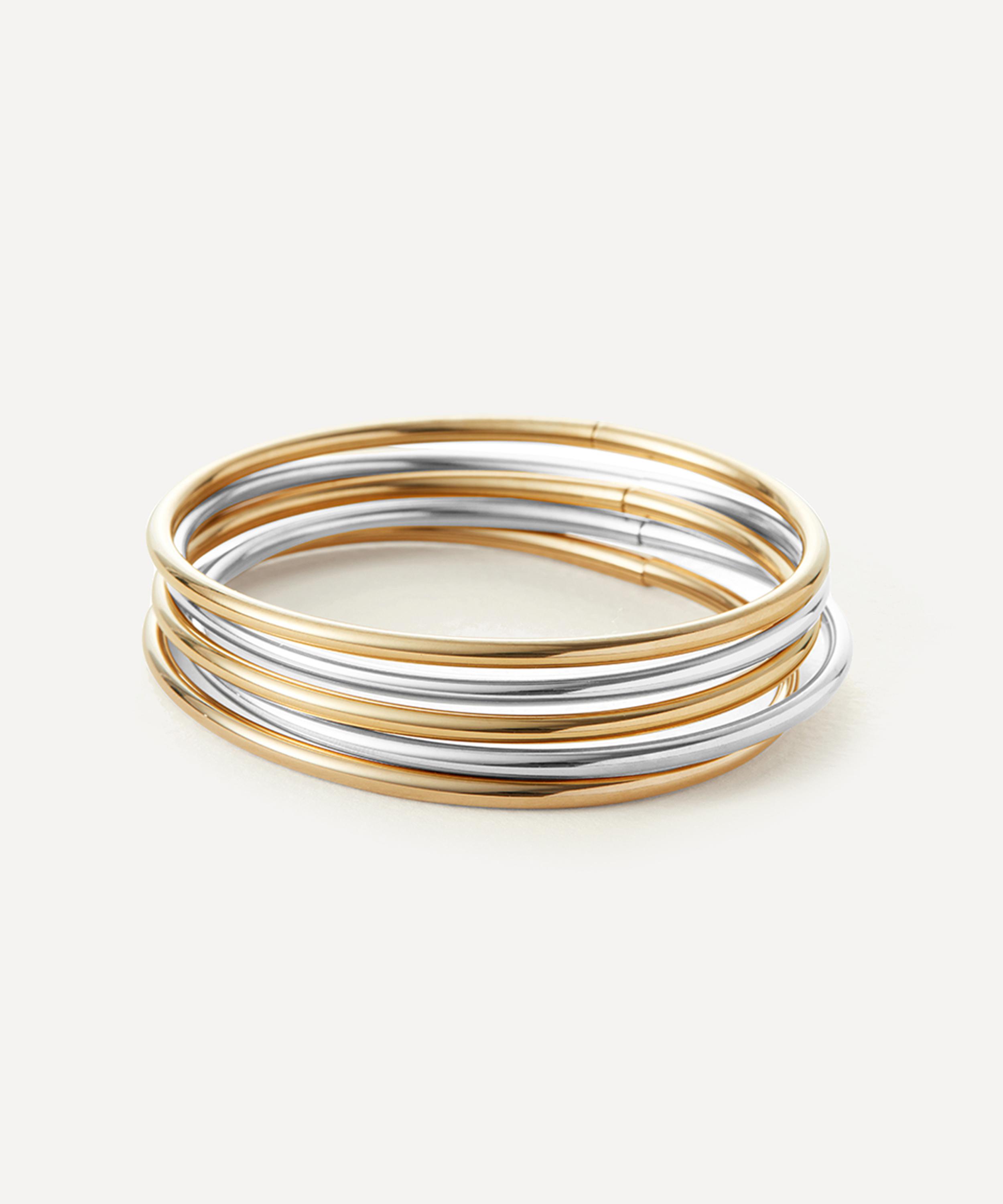 JENNY BIRD - Mixed Metal Dane Bangle Bracelet Set image number 0