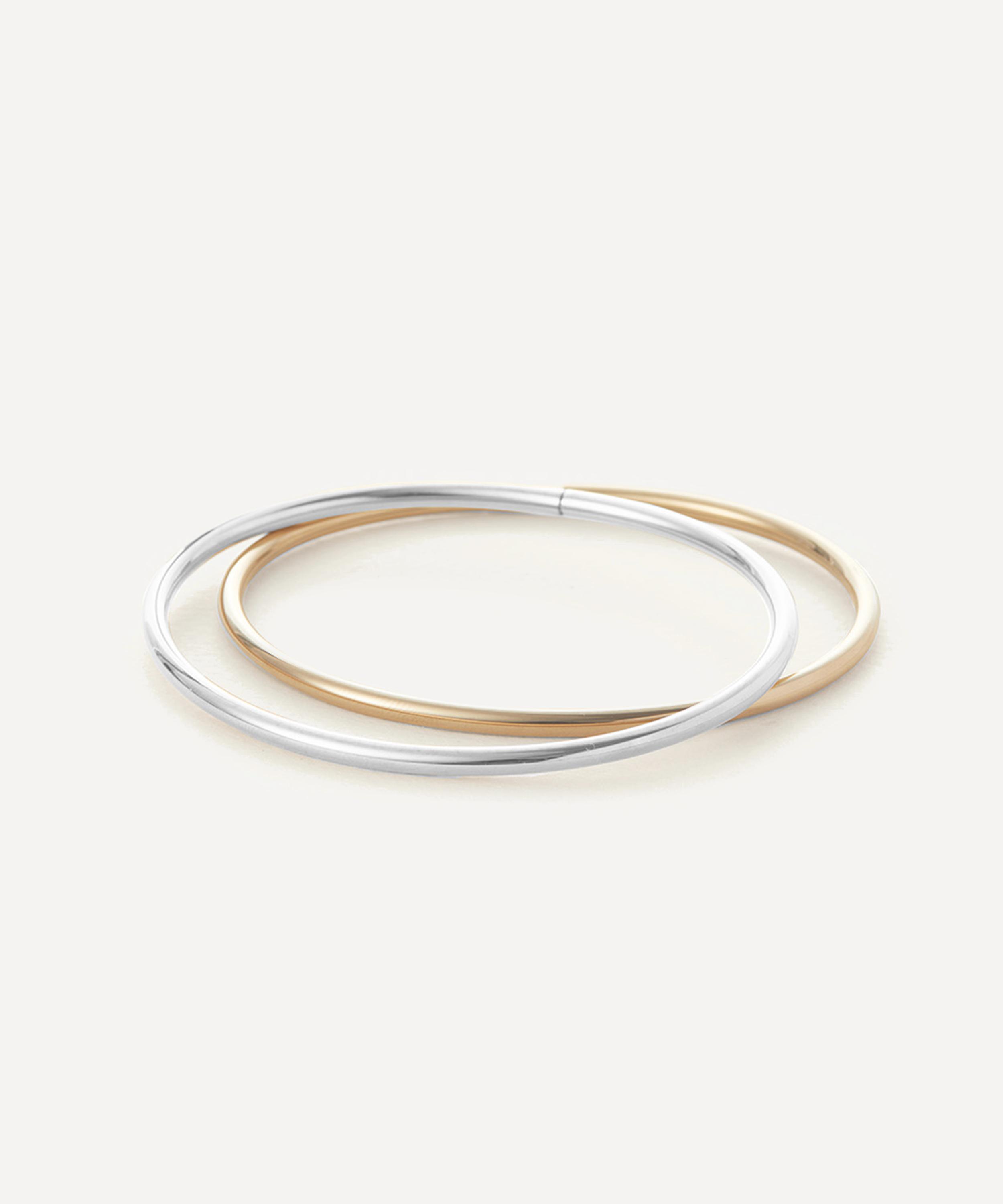 JENNY BIRD - Mixed Metal Dane Bangle Bracelet Set image number 2