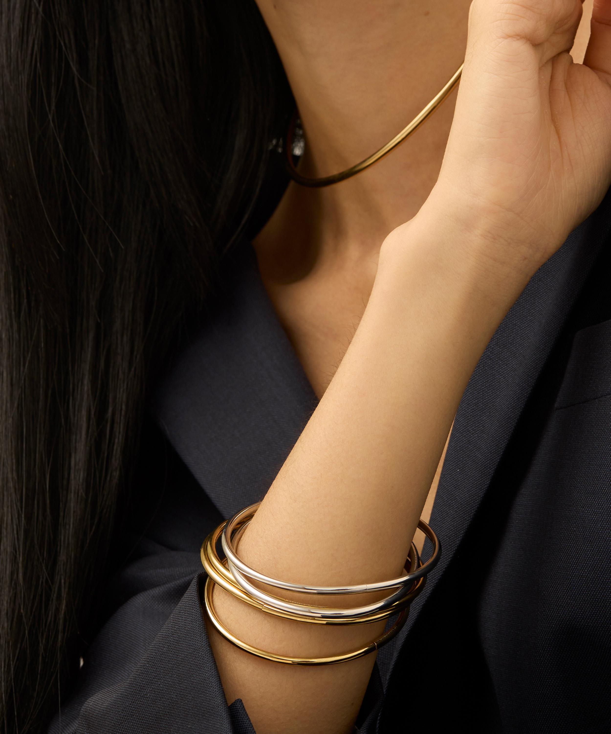 JENNY BIRD - Mixed Metal Dane Bangle Bracelet Set image number 3