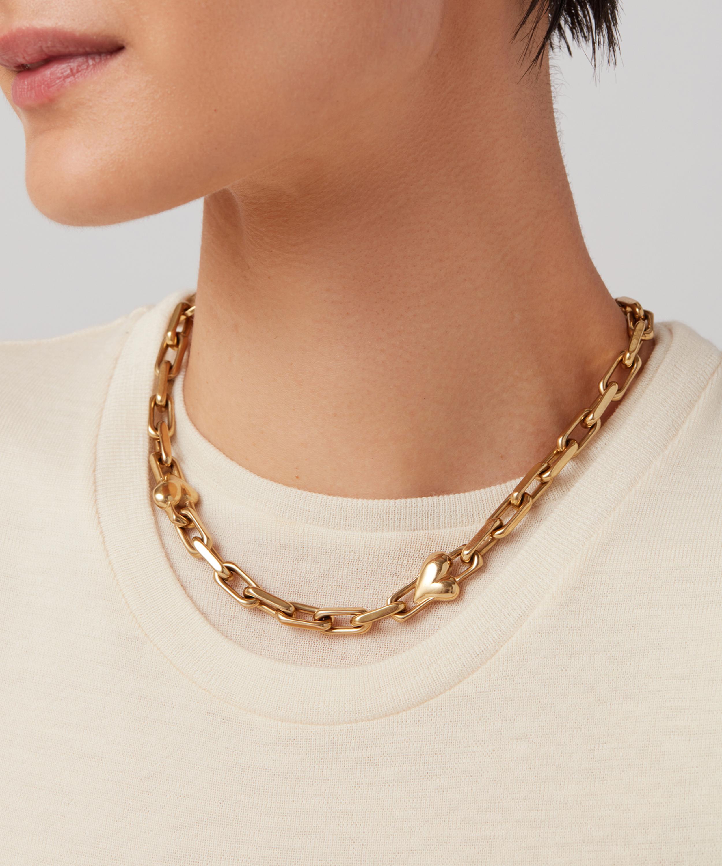 JENNY BIRD - 14ct Gold-Plated Art Heart Chain Necklace image number 3