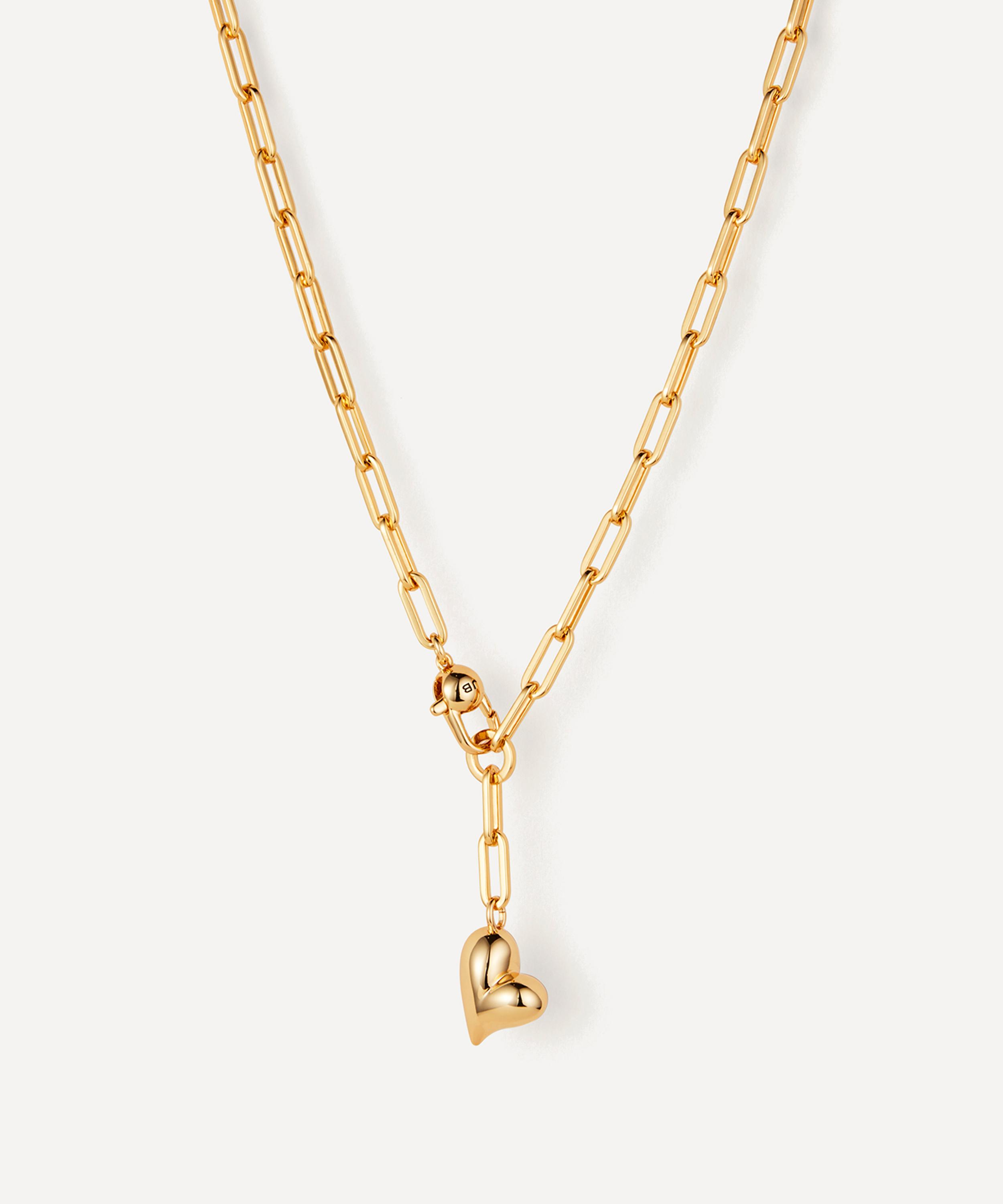 JENNY BIRD - 14ct Gold-Plated Puffy Heart Lariat Necklace image number 0
