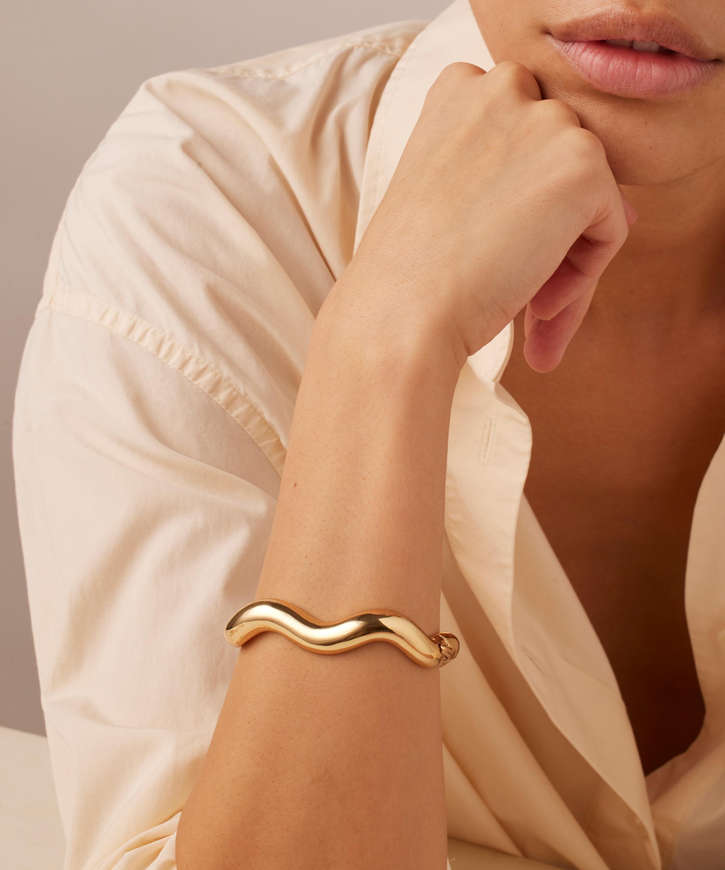 JENNY BIRD - Gold-Plated Ola Bangle Bracelet image number 1
