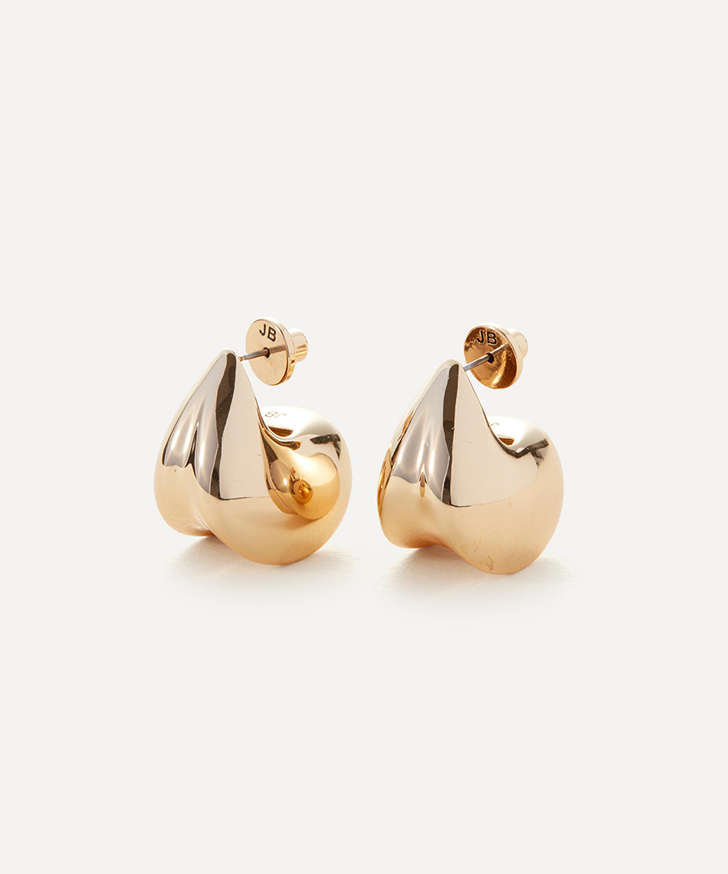 JENNY BIRD - Gold-Plated Nouveaux Puff Hoop Earrings image number 0