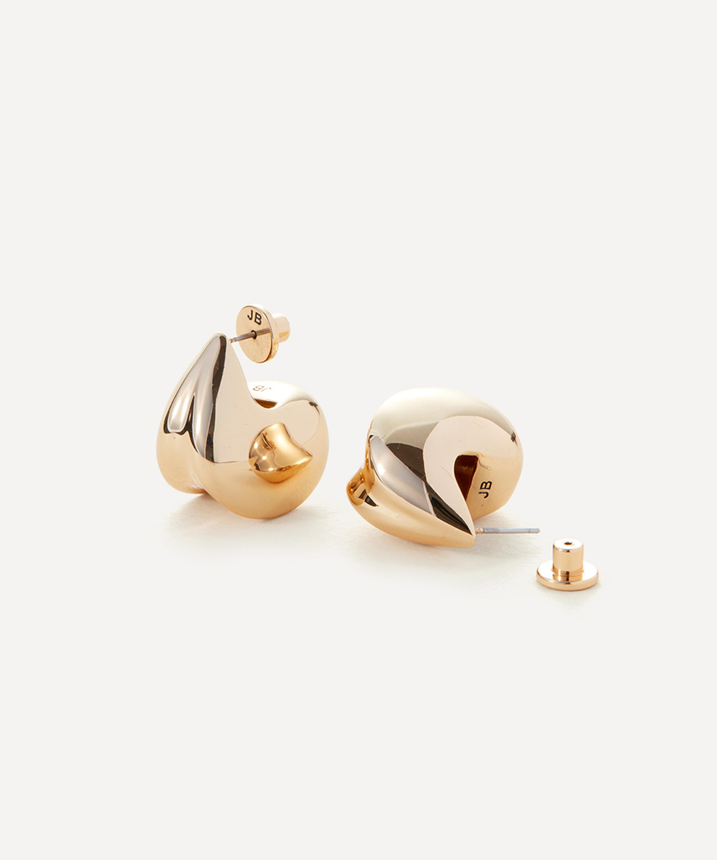 JENNY BIRD - Gold-Plated Nouveaux Puff Hoop Earrings image number 2