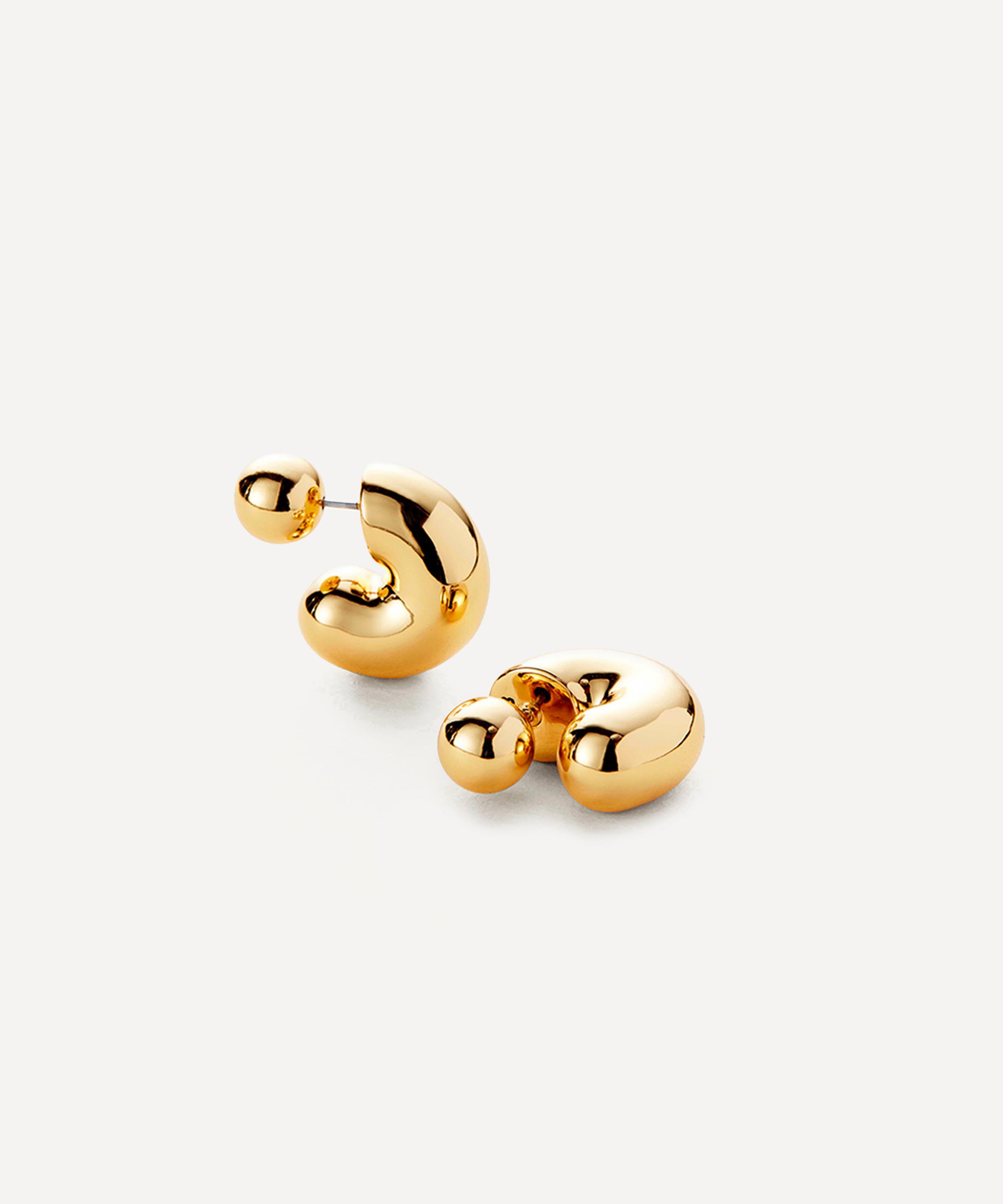 JENNY BIRD - 14ct Gold-Plated Medium Tome Hoop Earrings image number 0