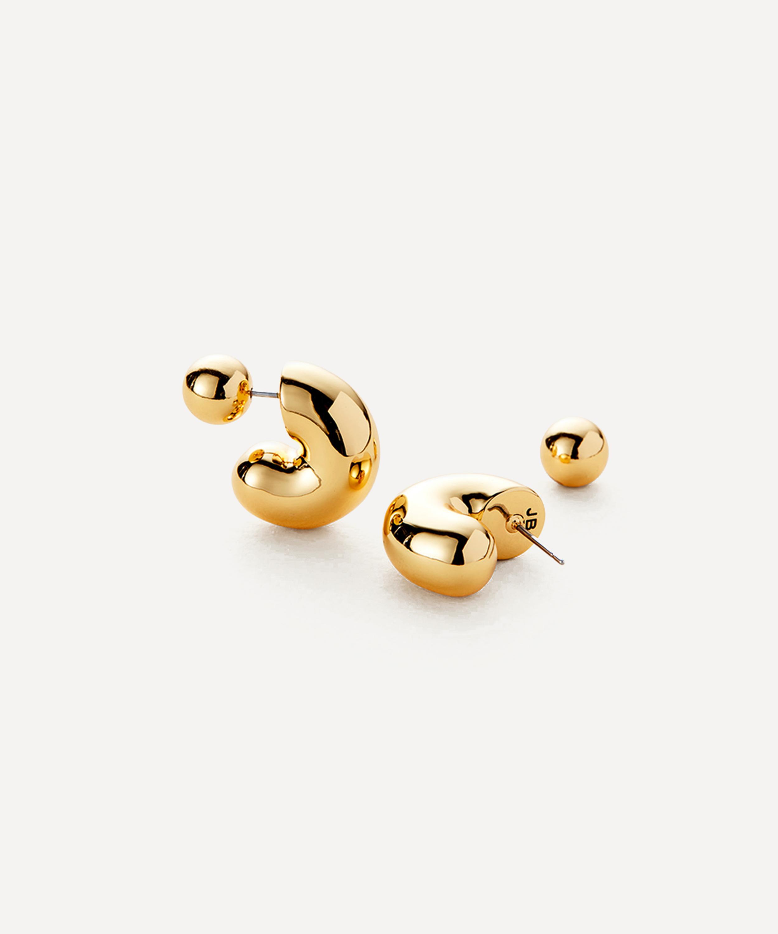 JENNY BIRD - 14ct Gold-Plated Medium Tome Hoop Earrings image number 2