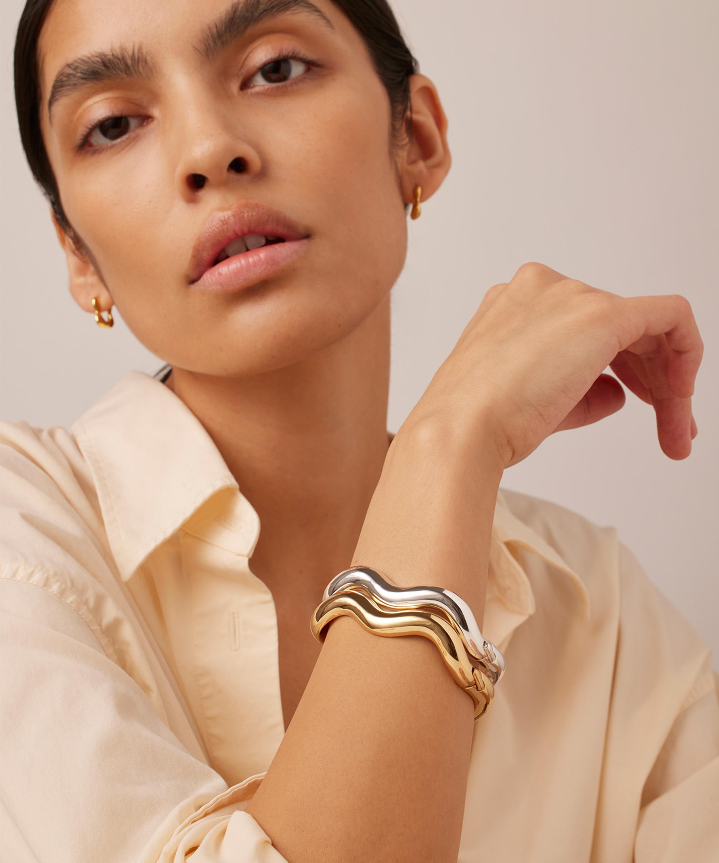 JENNY BIRD - Silver-Plated Ola Bangle Bracelet image number 1