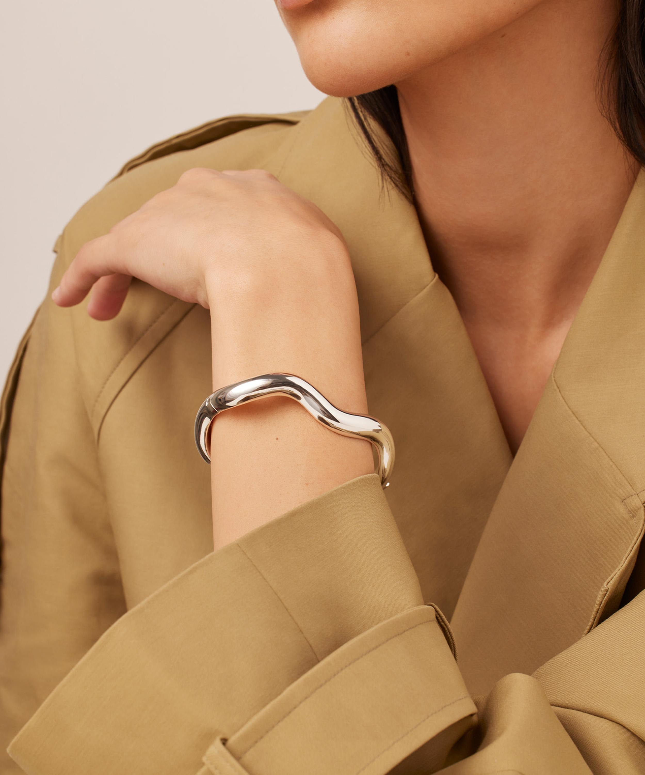 JENNY BIRD - Silver-Plated Ola Bangle Bracelet image number 3