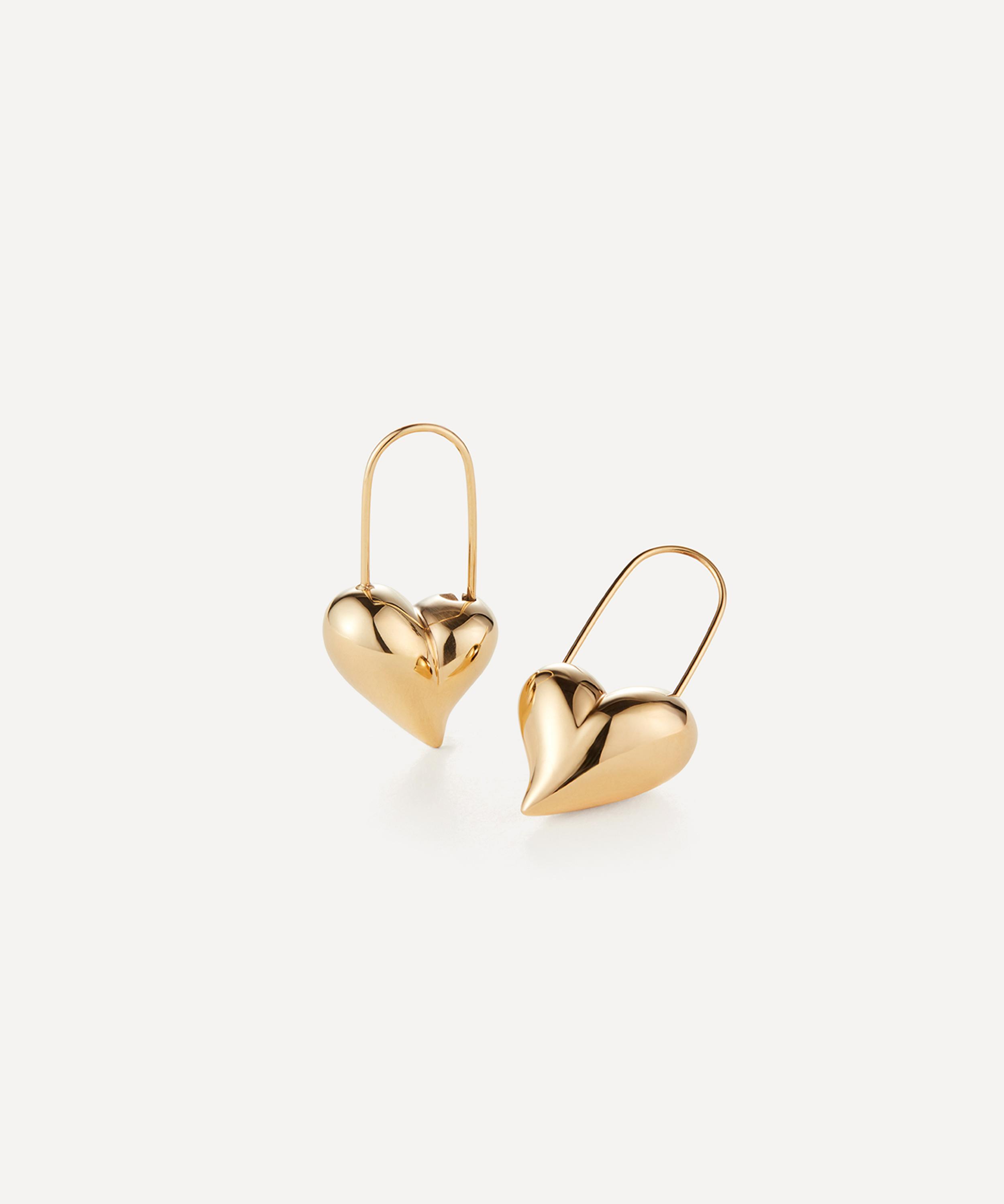 JENNY BIRD - 14ct Gold-Plated Celeste Heart Drop Earrings image number 0