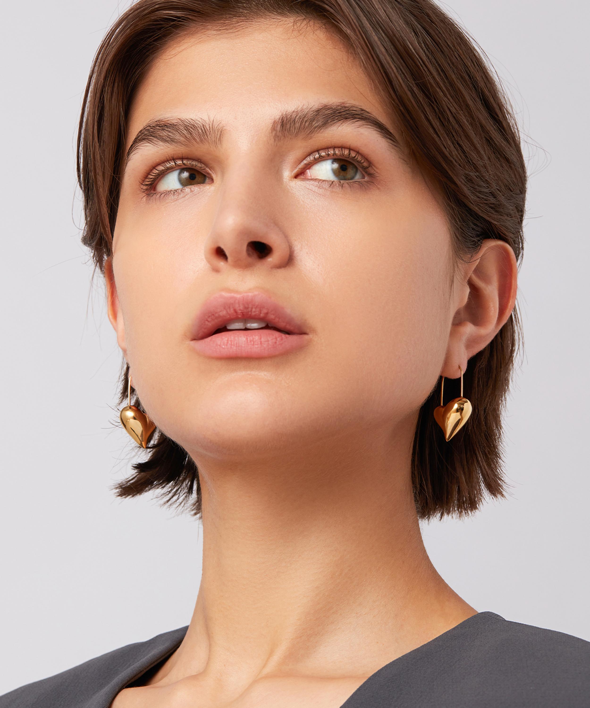JENNY BIRD - 14ct Gold-Plated Celeste Heart Drop Earrings image number 1