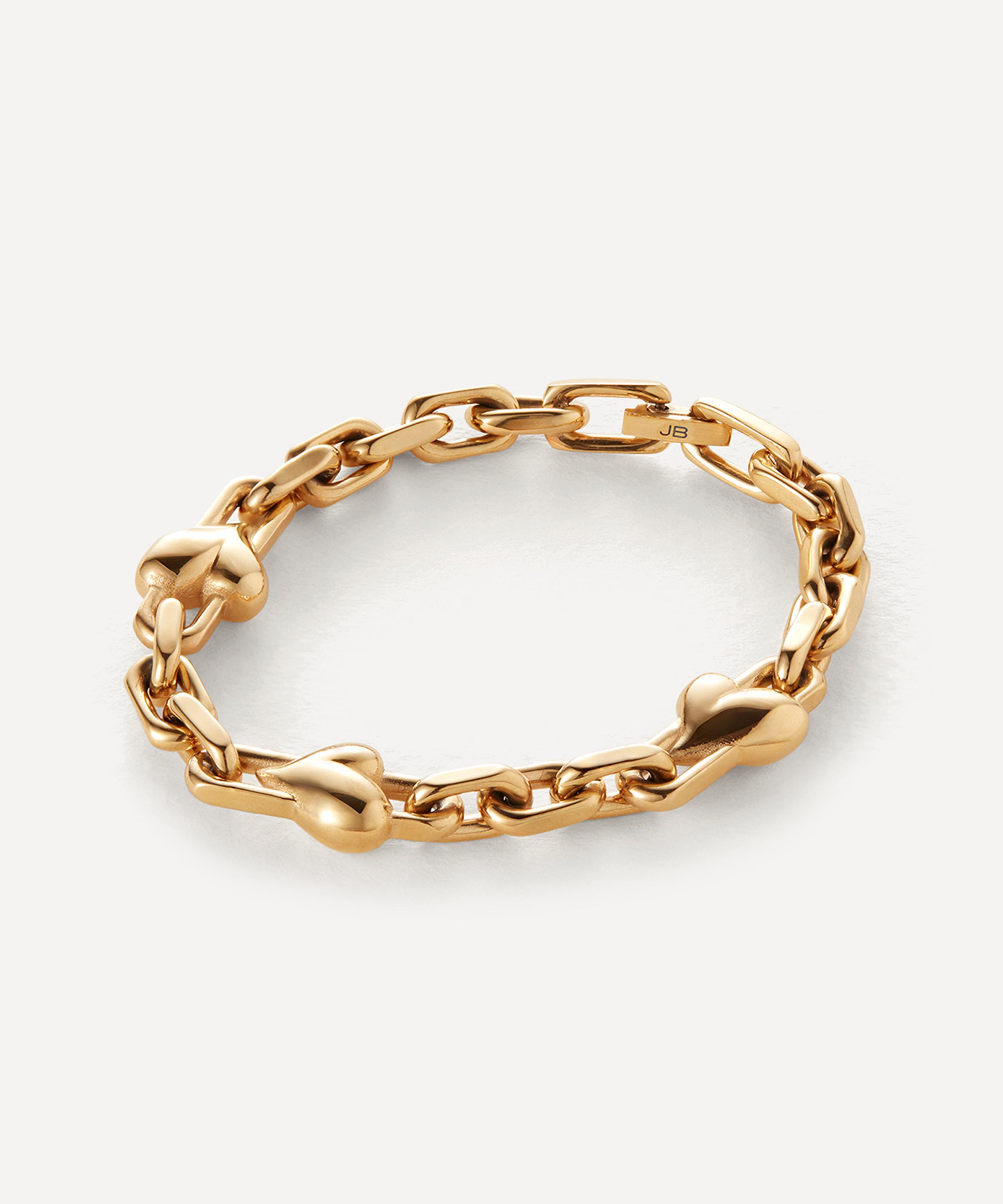 JENNY BIRD - 14ct Gold-Plated Art Heart Chain Bracelet image number 0