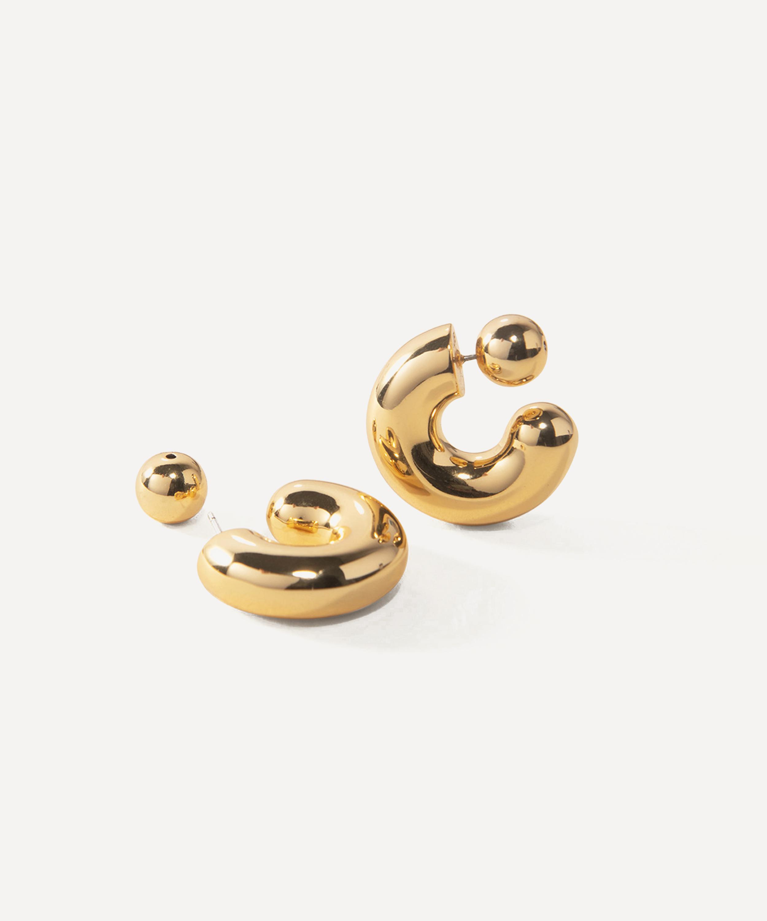 JENNY BIRD - 14ct Gold-Plated Large Tome Hoop Earrings image number 0