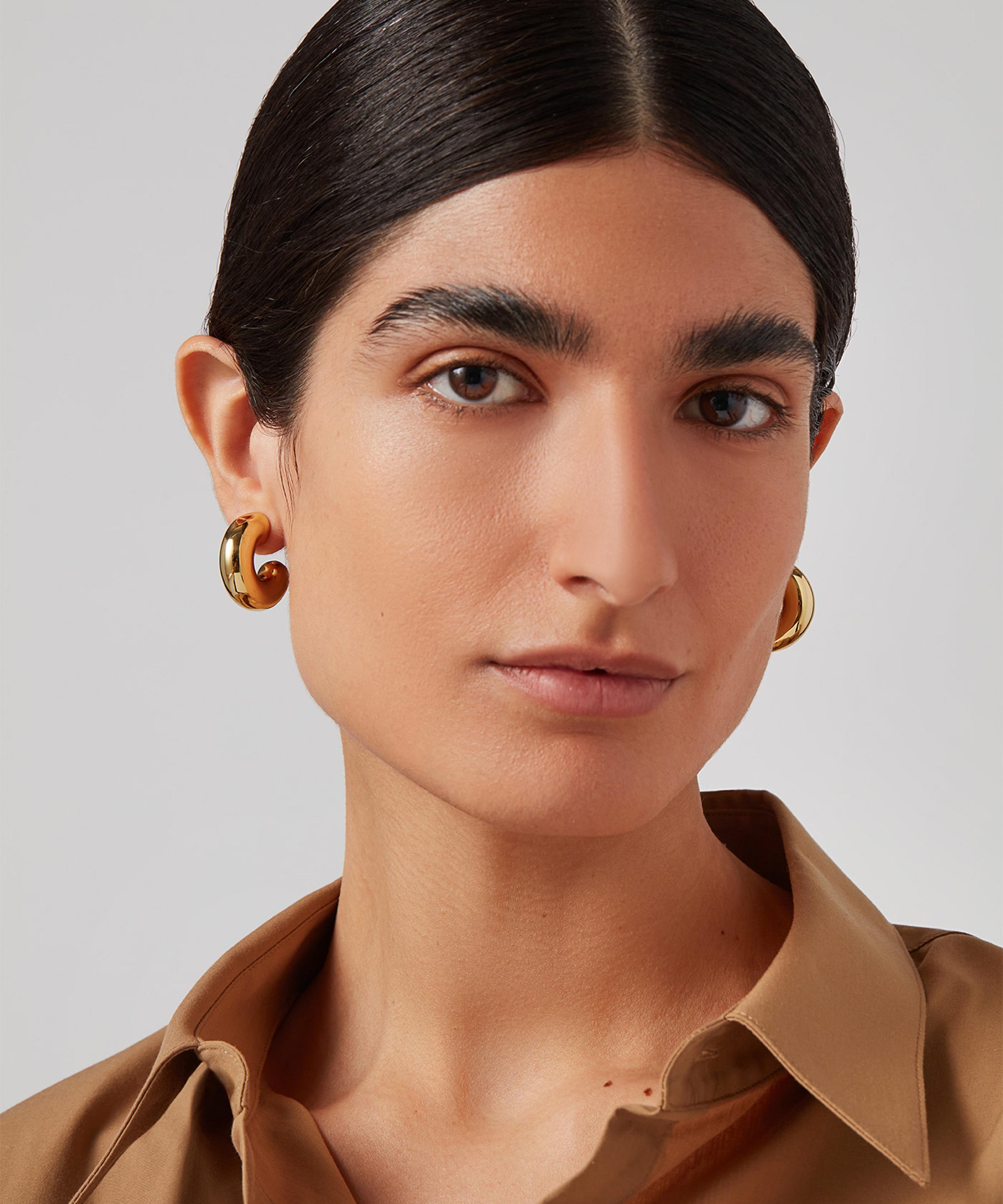 JENNY BIRD - 14ct Gold-Plated Large Tome Hoop Earrings image number 1