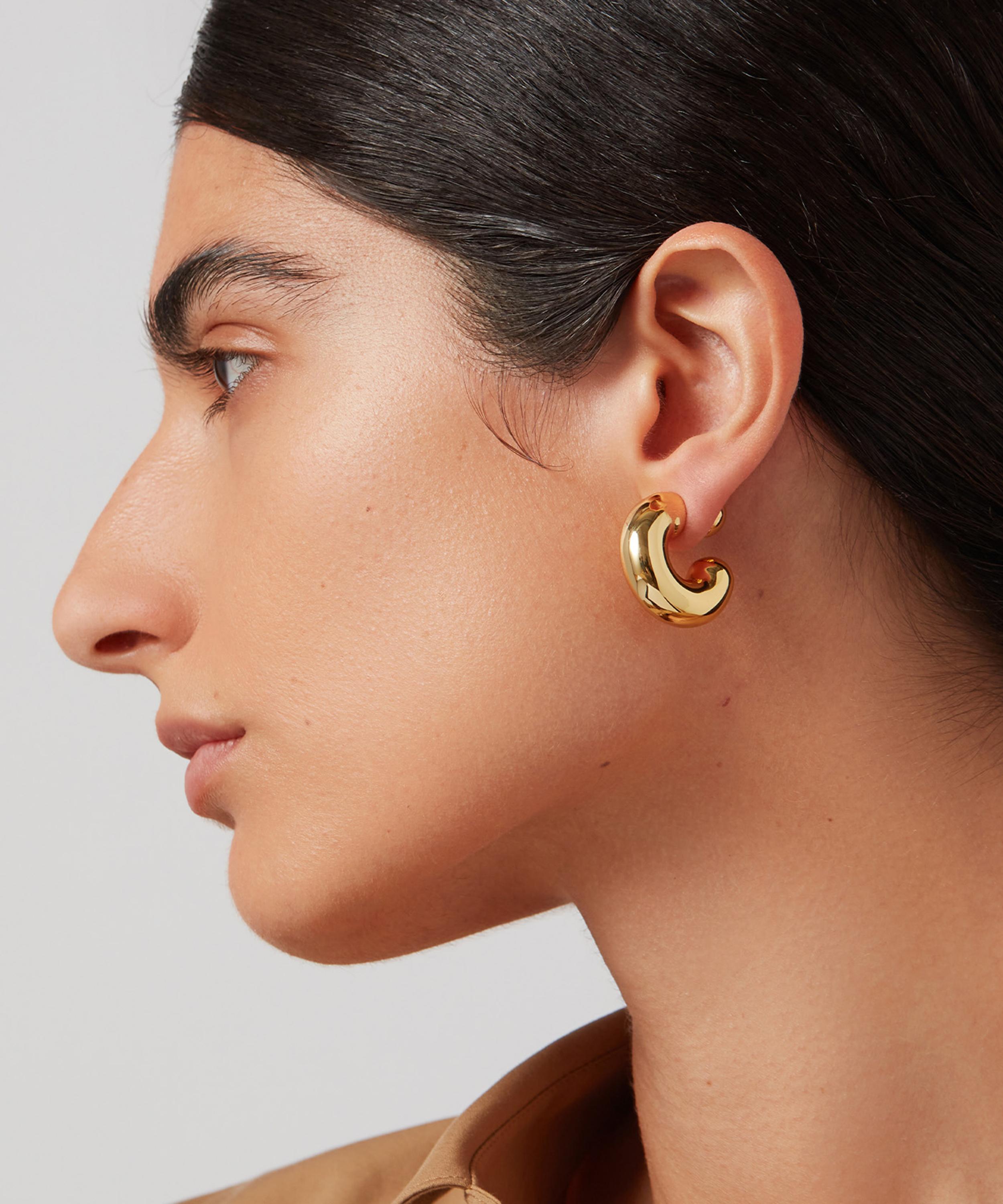 JENNY BIRD - 14ct Gold-Plated Large Tome Hoop Earrings image number 2