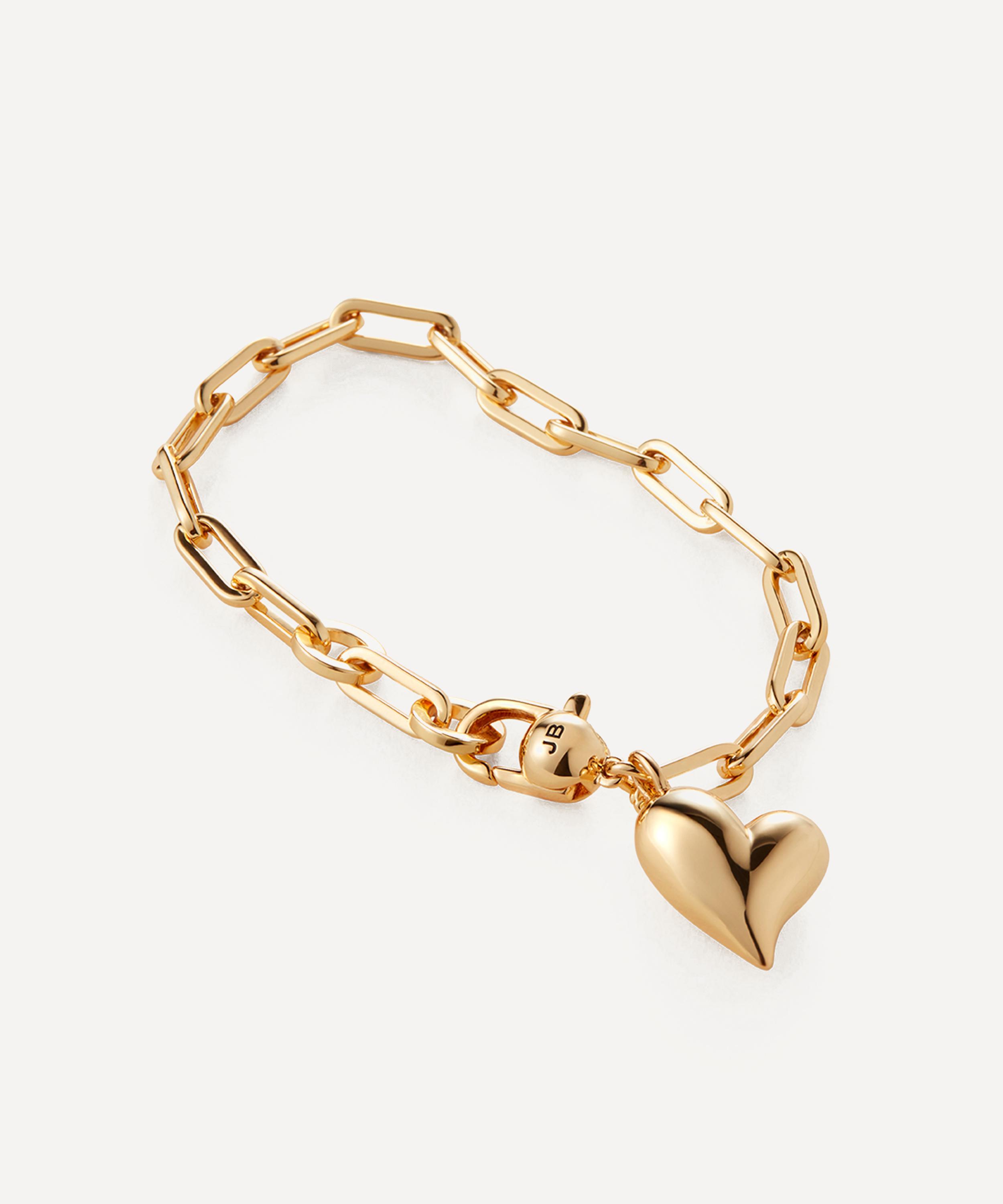 JENNY BIRD - 14ct Gold-Plated Puffy Heart Chain Bracelet