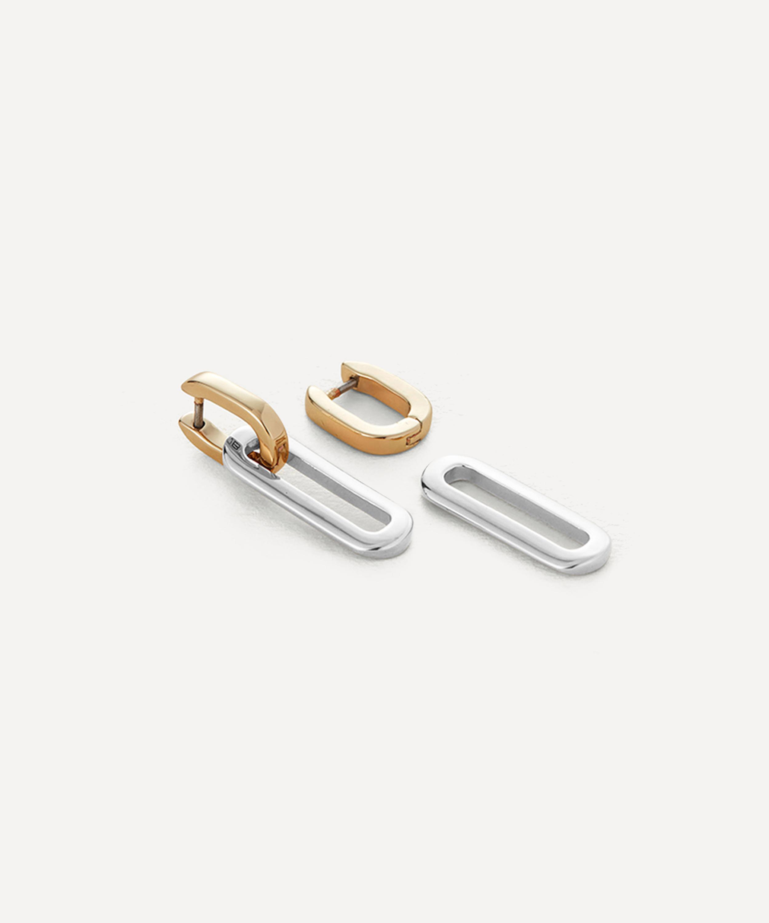 JENNY BIRD - Mixed Metal Teeni Detachable Link Drop Hoop Earrings image number 2