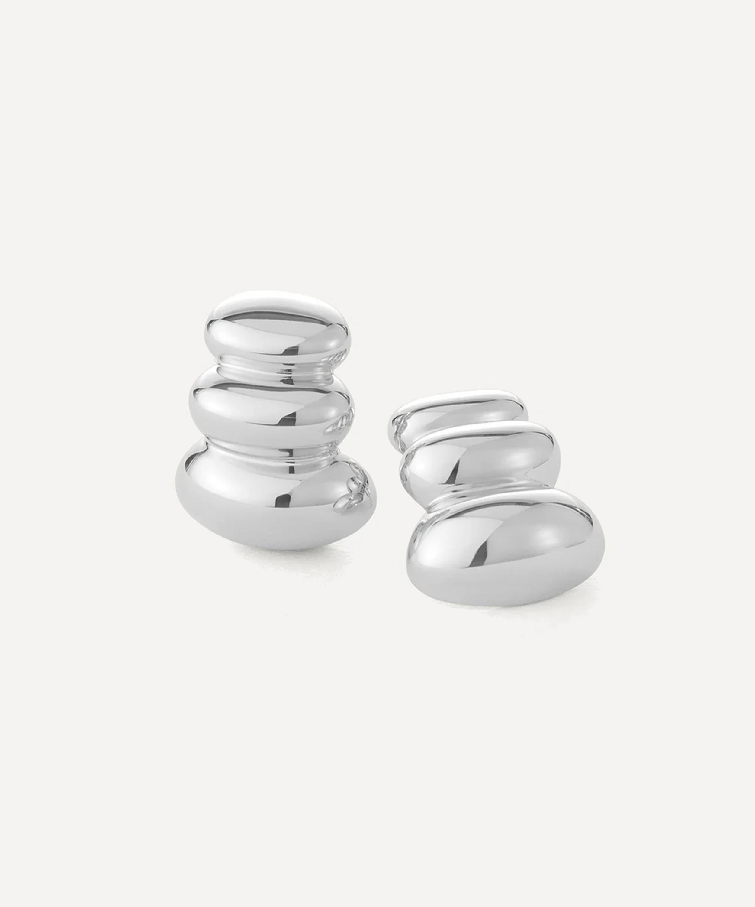 JENNY BIRD - Silver-Plated Non-Stop Stud Earrings image number 0