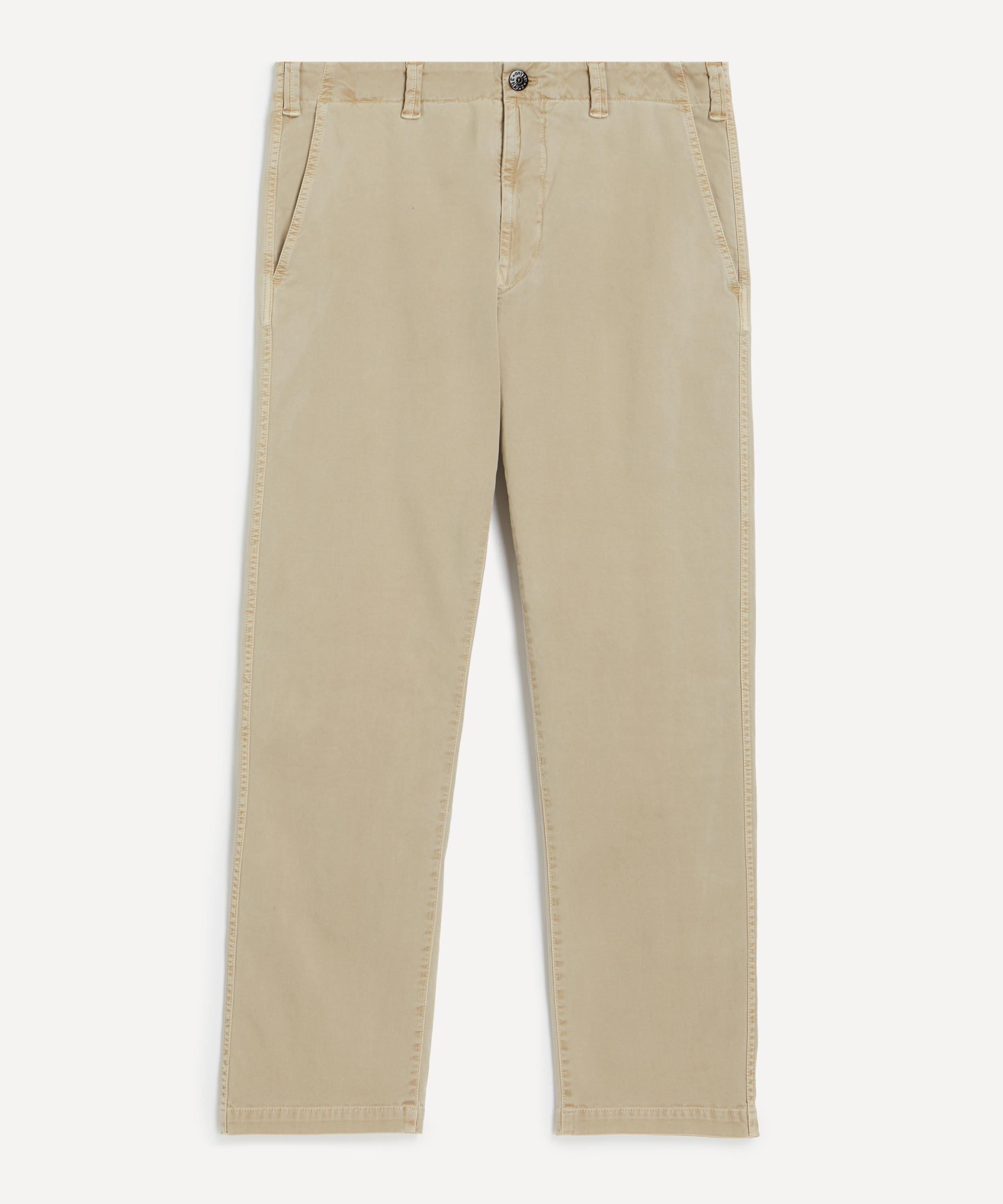 Stone Island - Stretch Broken Twill Cotton Old Effect Chino Trousers image number 0