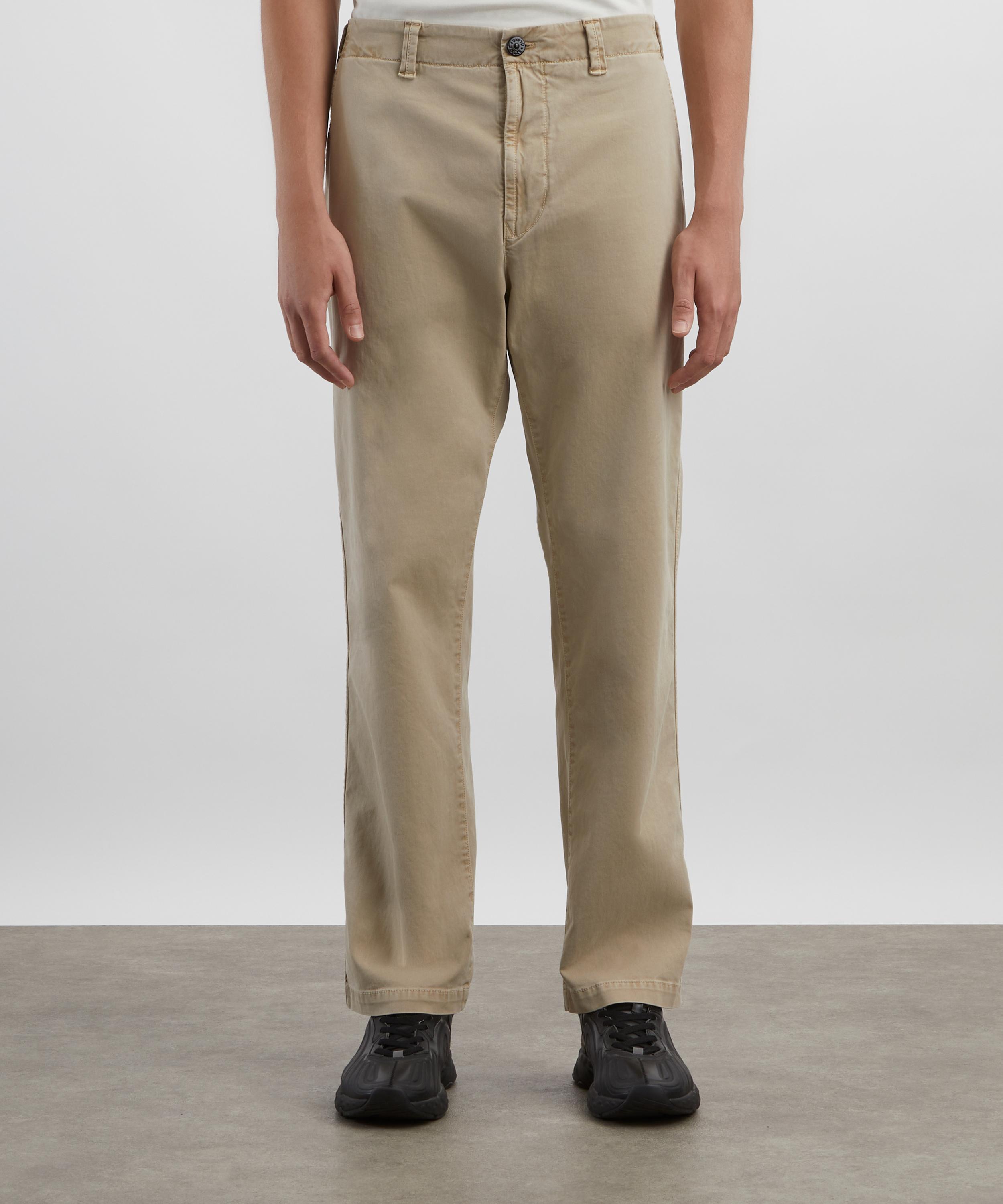 Stone Island - Stretch Broken Twill Cotton Old Effect Chino Trousers image number 2