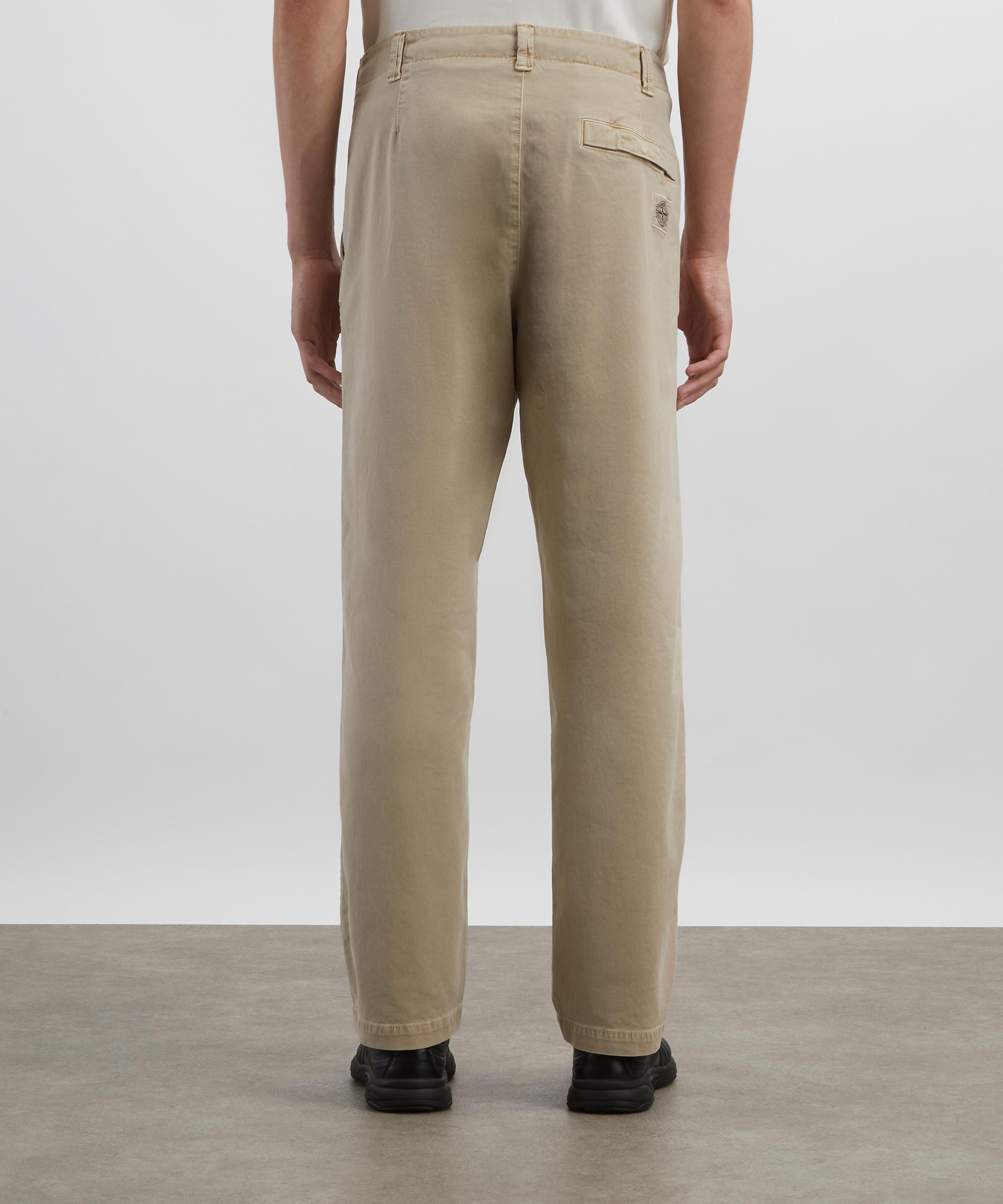 Stone Island - Stretch Broken Twill Cotton Old Effect Chino Trousers image number 3