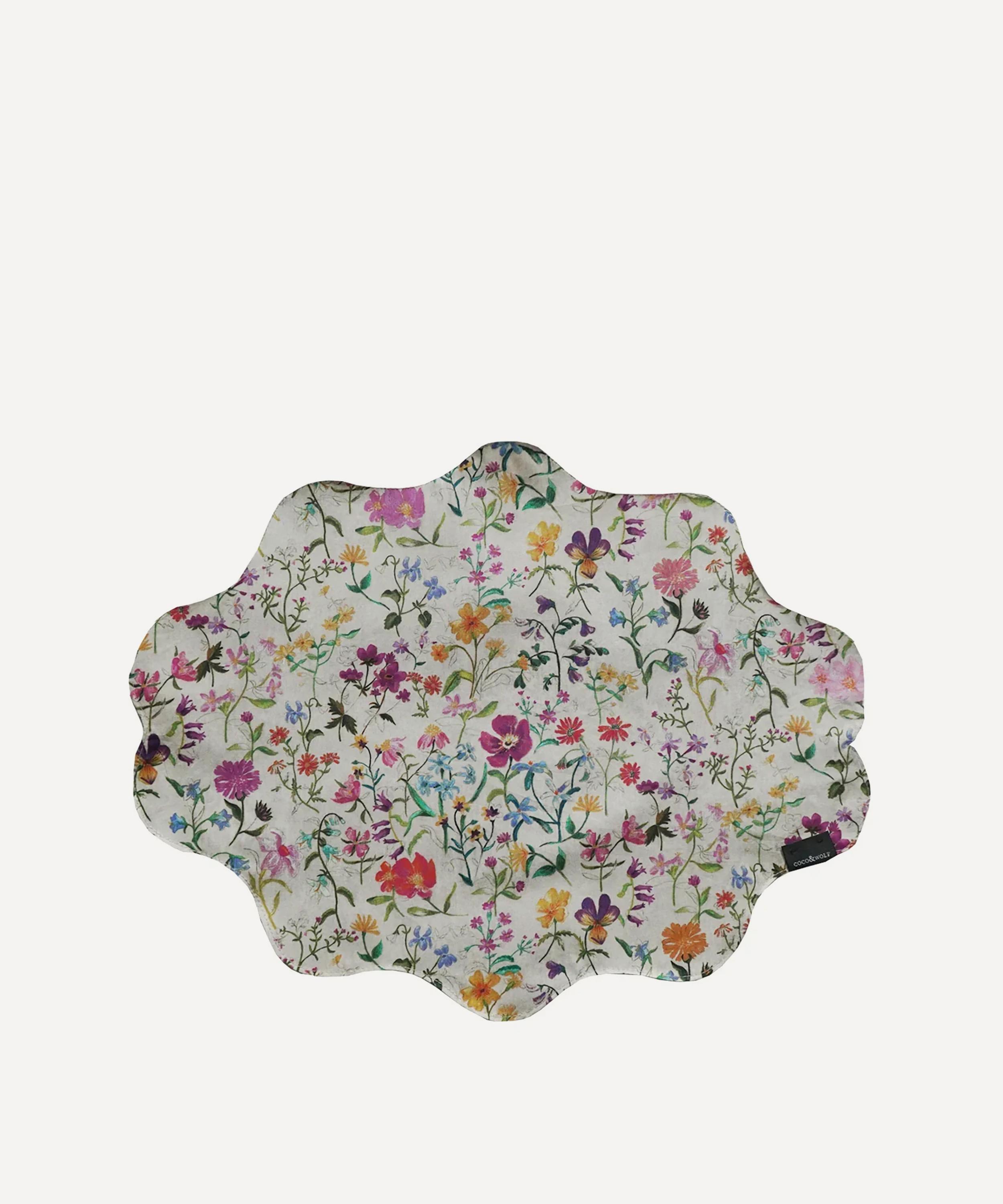 Coco & Wolf - Linen Garden and Katie and Millie Cotton Reversible Wavy Edge Placemat image number 3