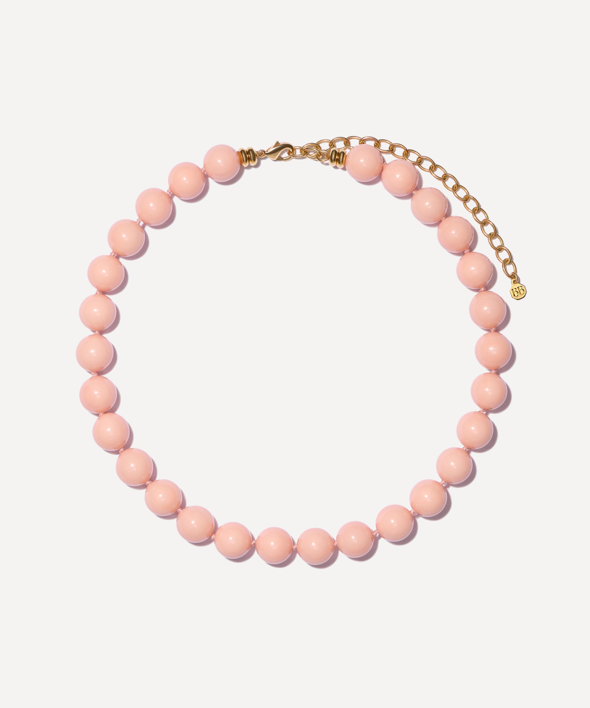 Bon Bon Jewellery Club - 14ct Gold-Plated Vermeil Brass Peach Shell Pearl Necklace image number 0