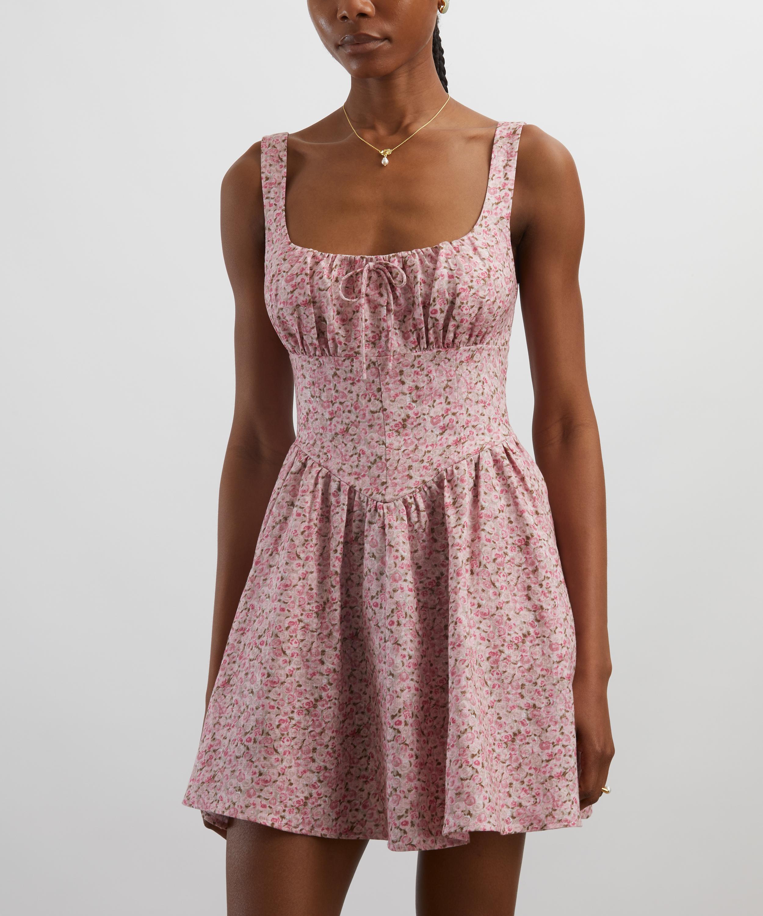 Reformation - Daria Rosin Linen Mini Dress image number 2