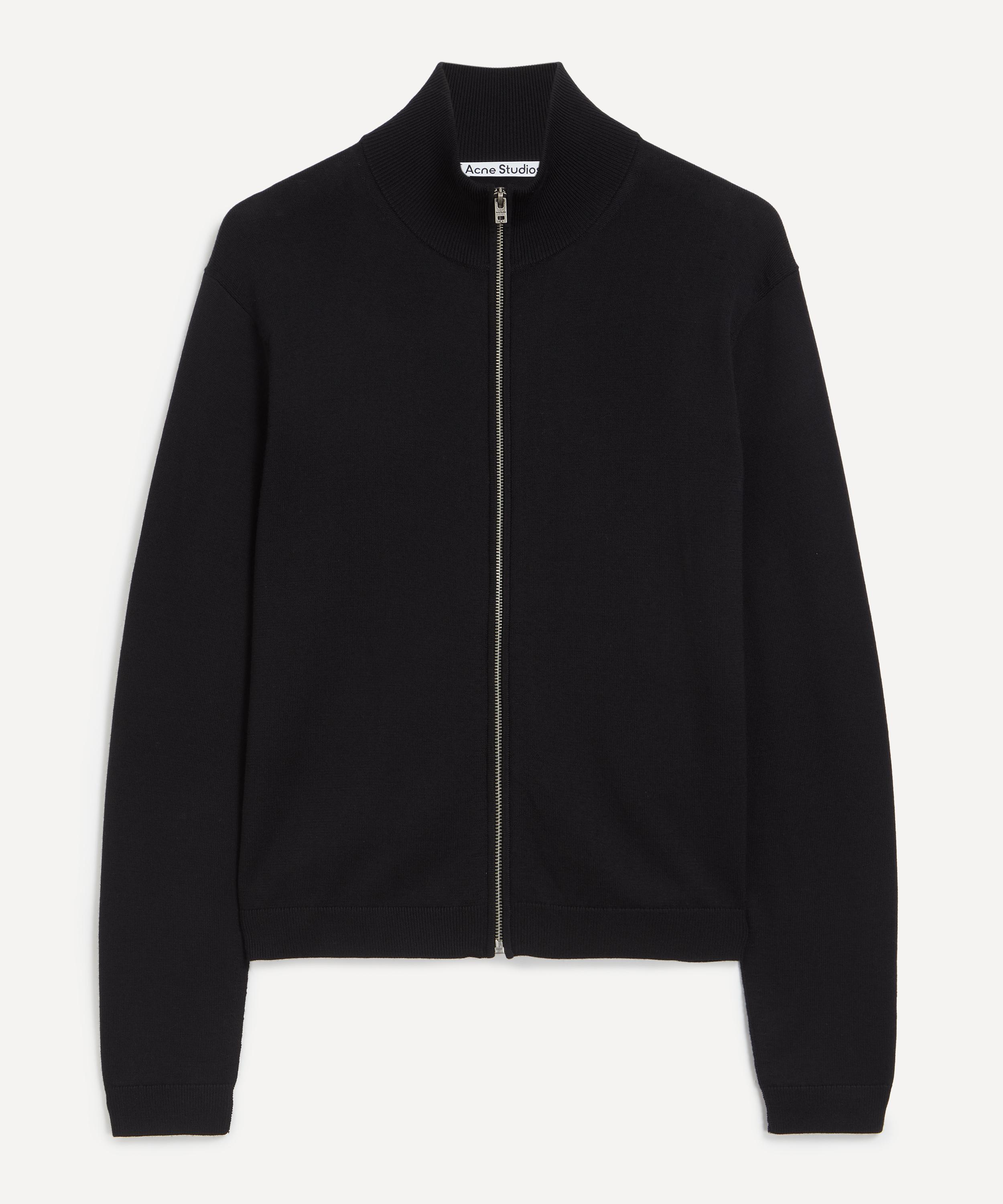 Acne Studios - Black Wool Zip-Up Cardigan  image number 0