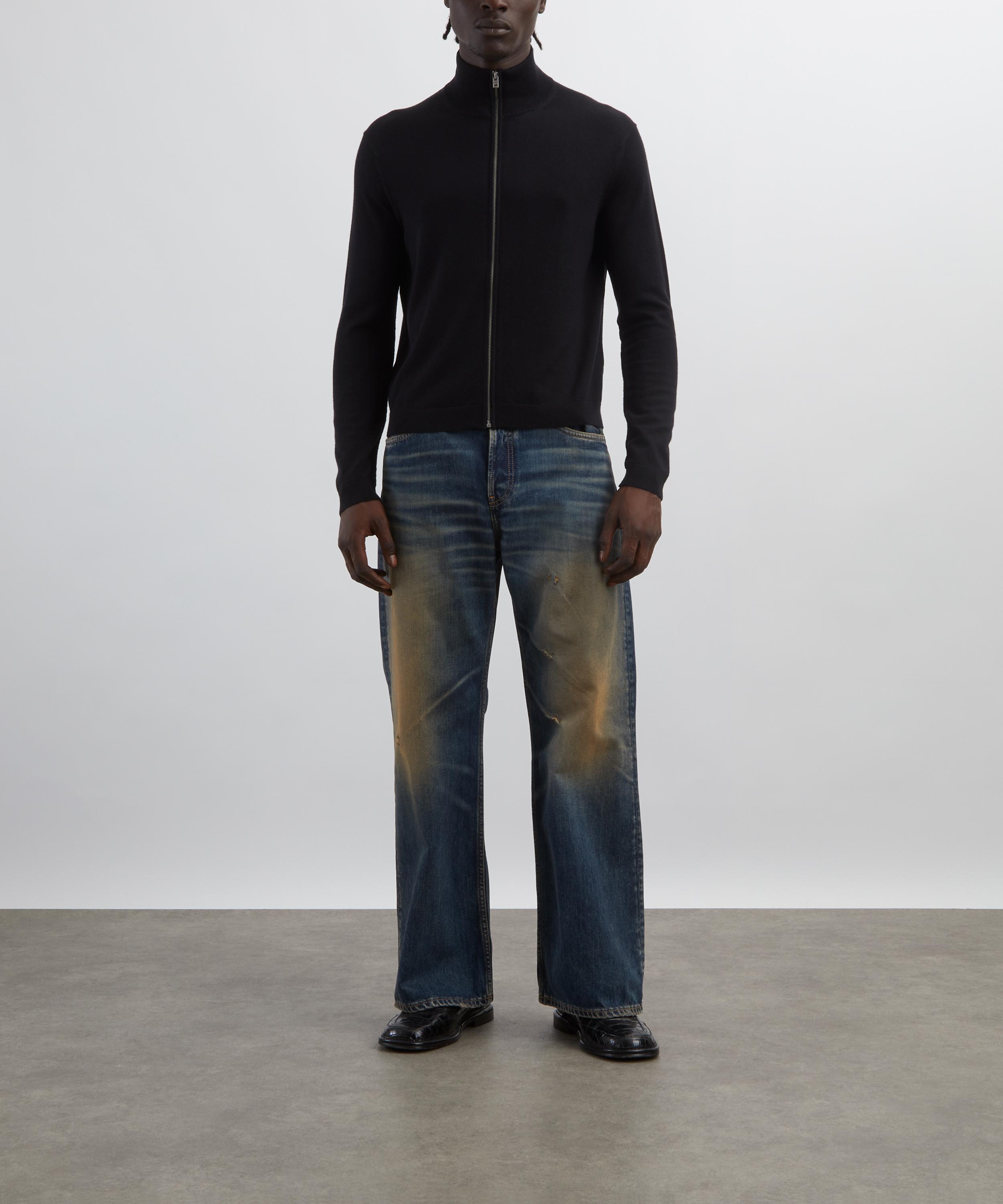Acne Studios - Black Wool Zip-Up Cardigan  image number 1