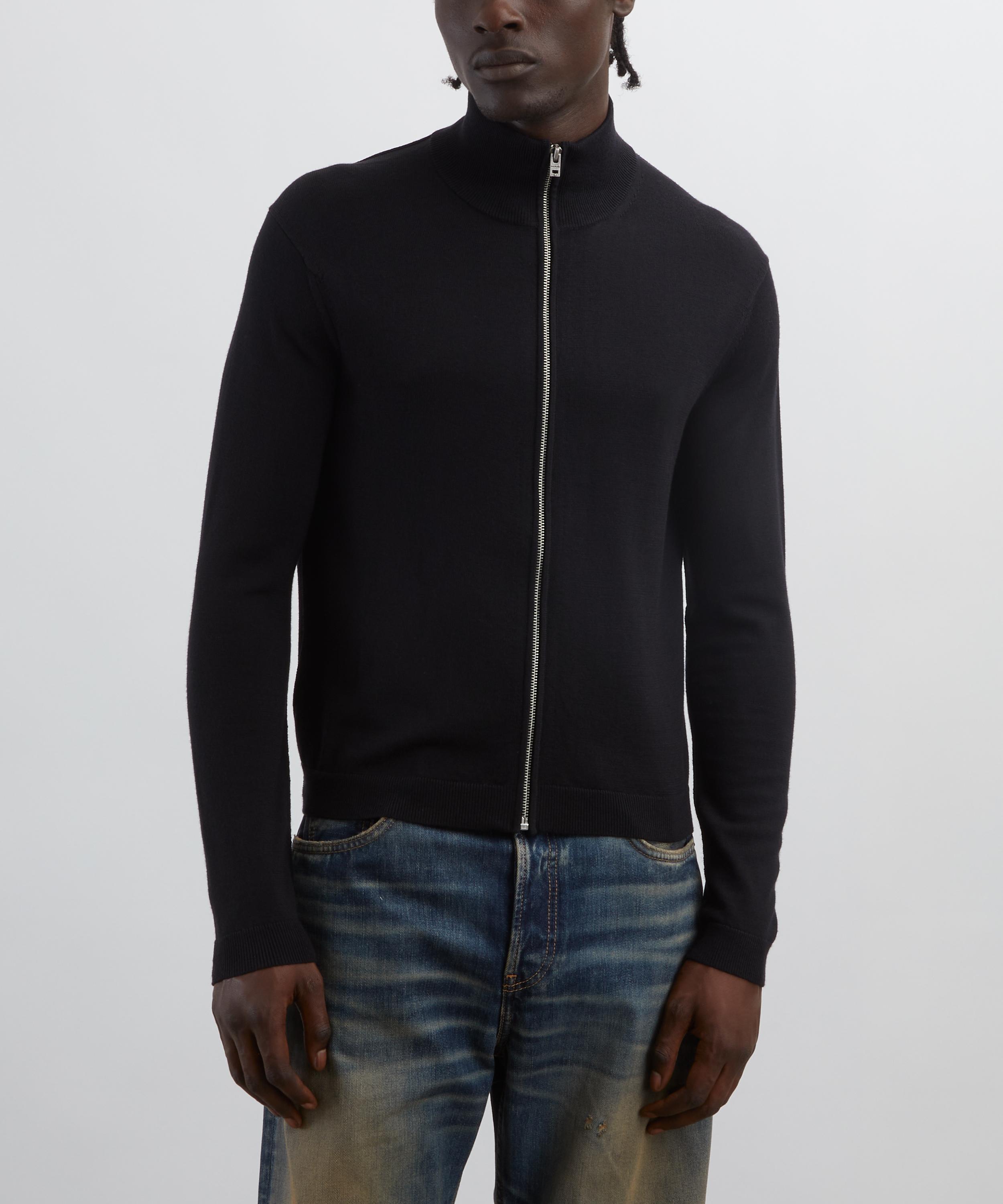 Acne Studios - Black Wool Zip-Up Cardigan  image number 2