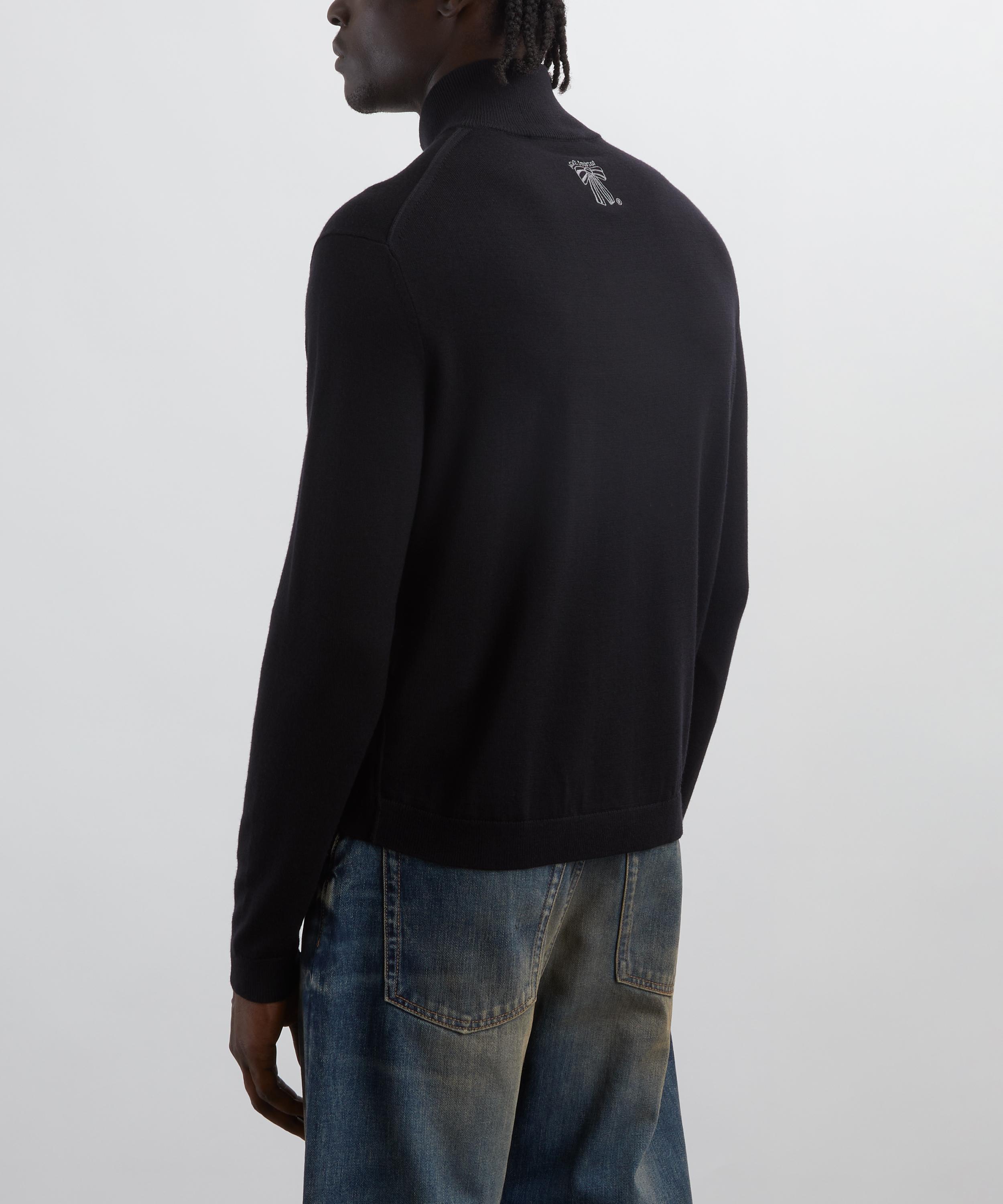 Acne Studios - Black Wool Zip-Up Cardigan  image number 3