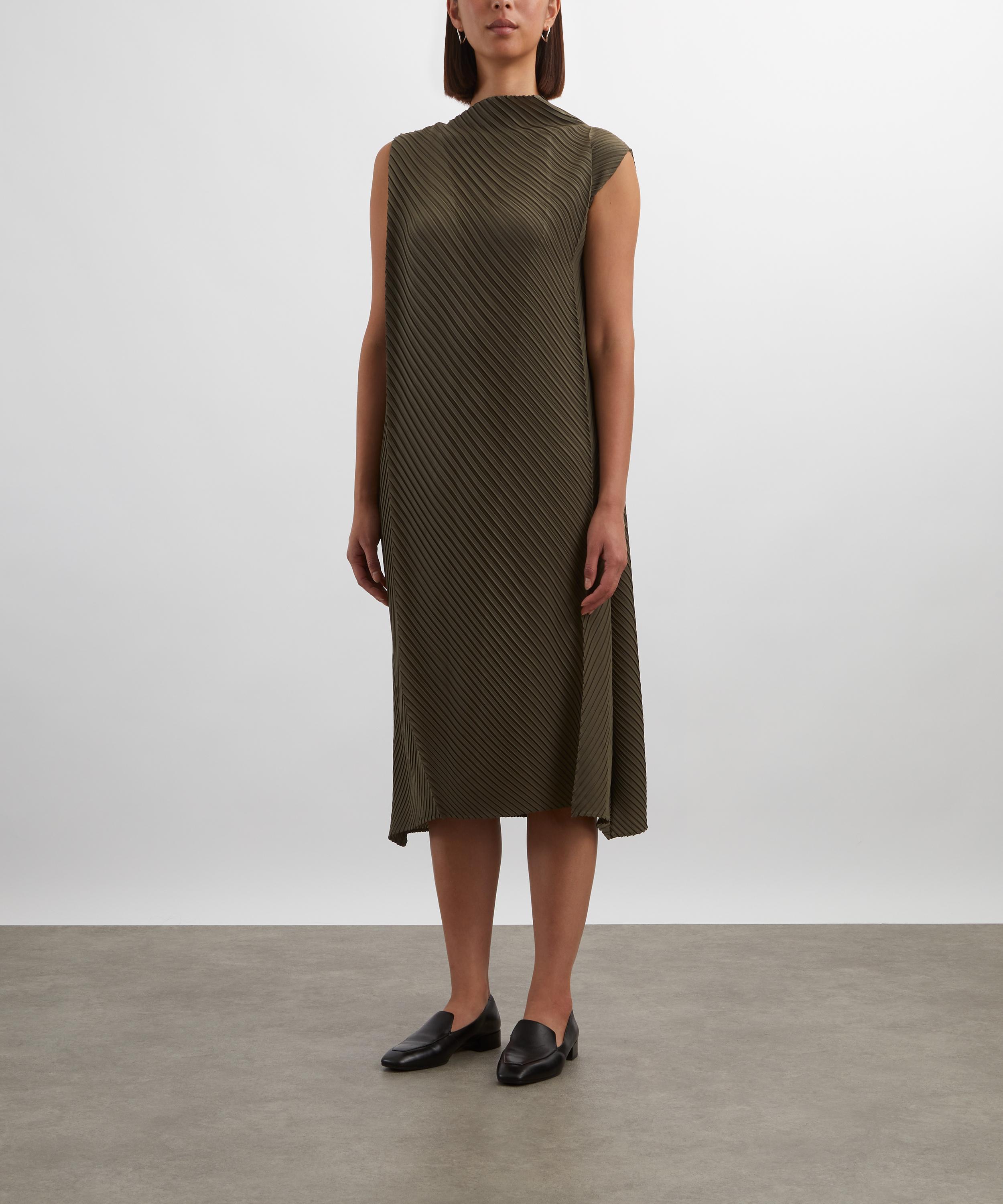 Issey Miyake - SOFT FOLD PLEATS Khaki Dress image number 2