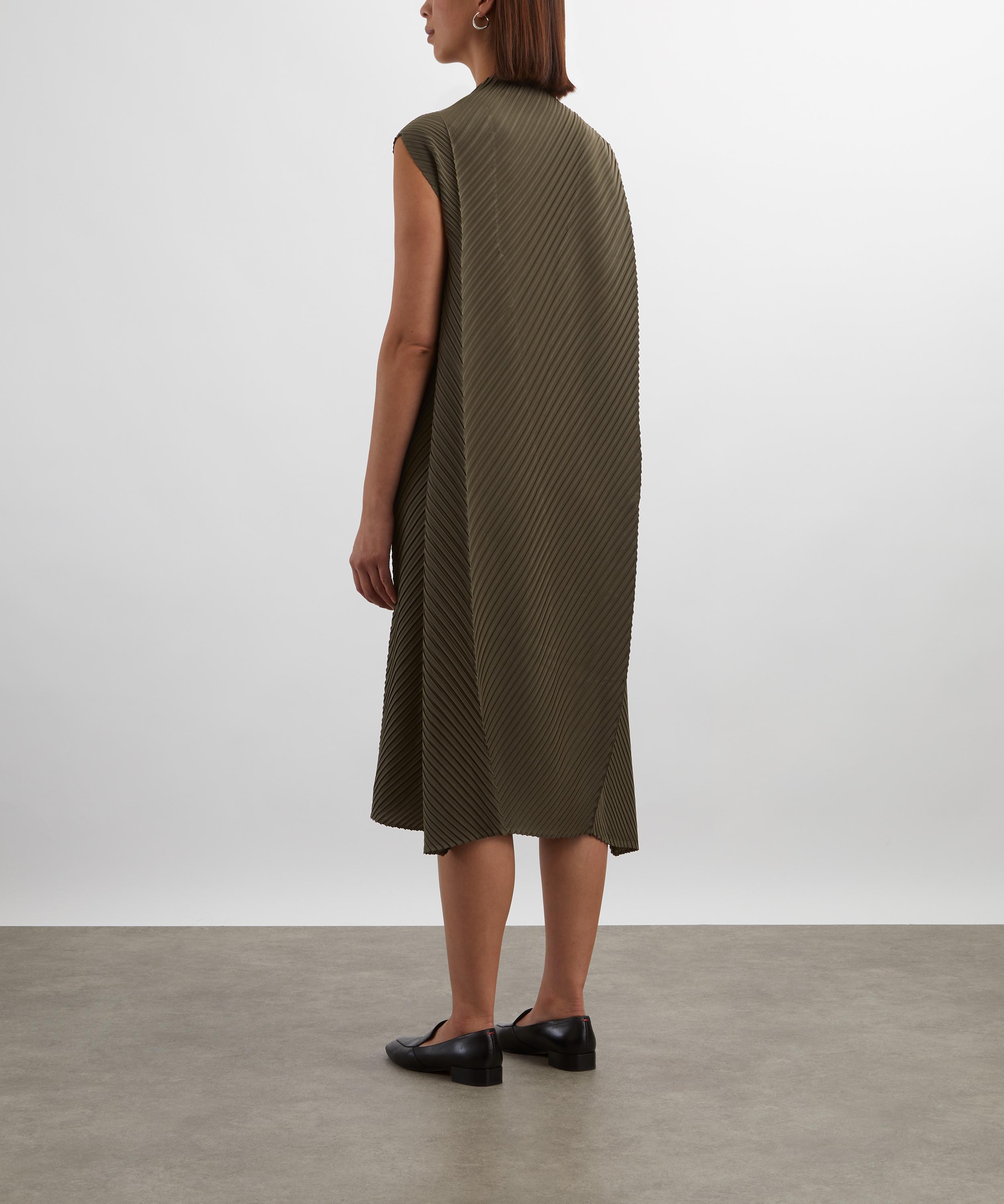 Issey Miyake - SOFT FOLD PLEATS Khaki Dress image number 3