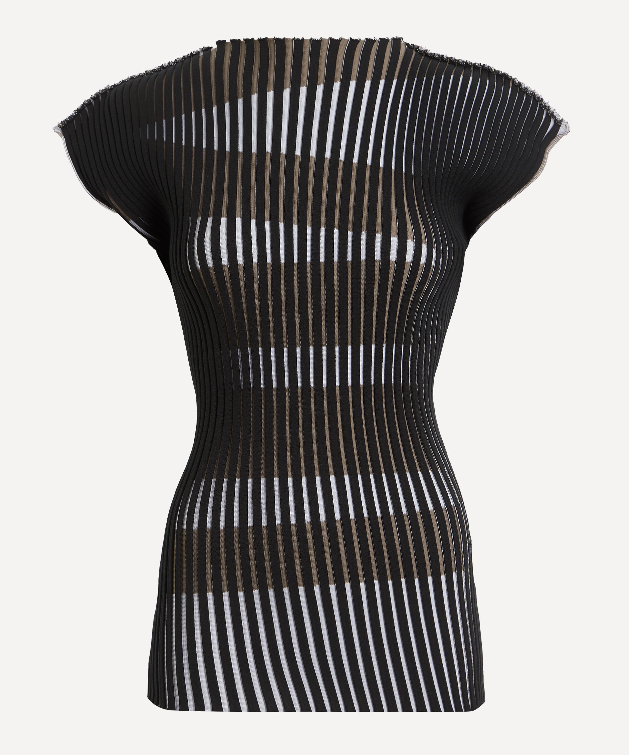 Issey Miyake - STRIPE PLATING KNIT Top image number 0