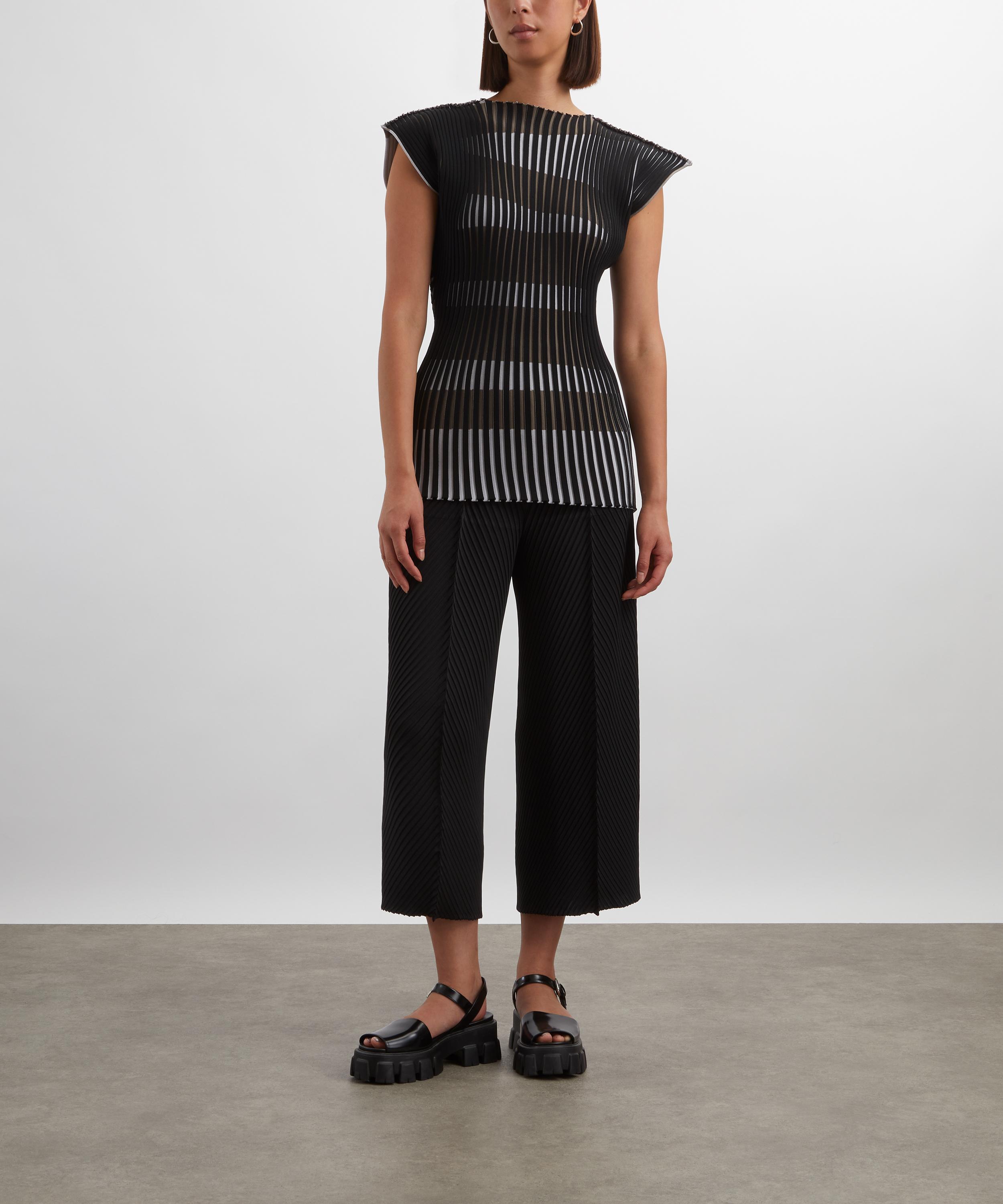 Issey Miyake - STRIPE PLATING KNIT Top image number 1