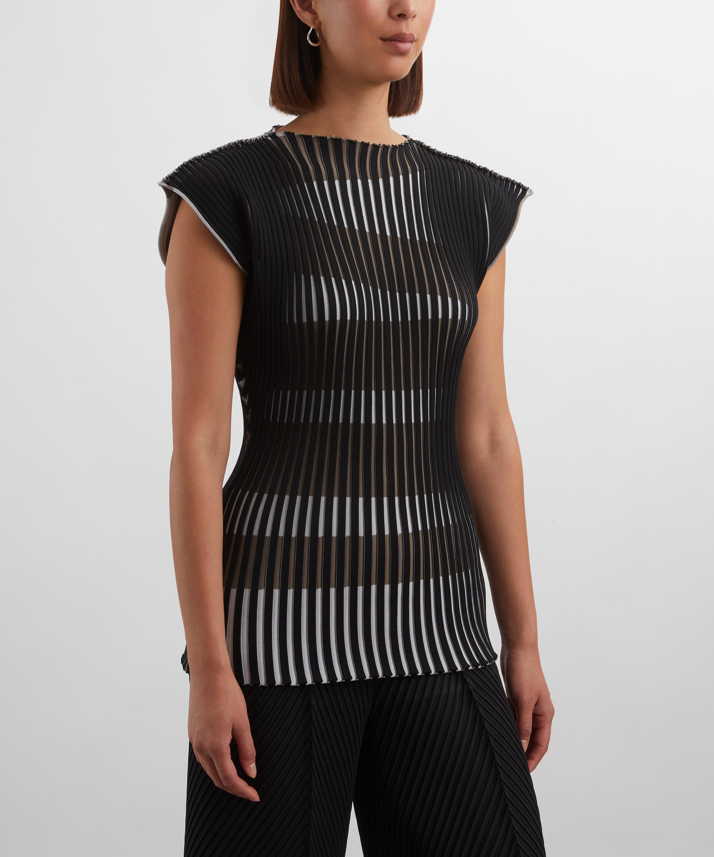 Issey Miyake - STRIPE PLATING KNIT Top image number 2